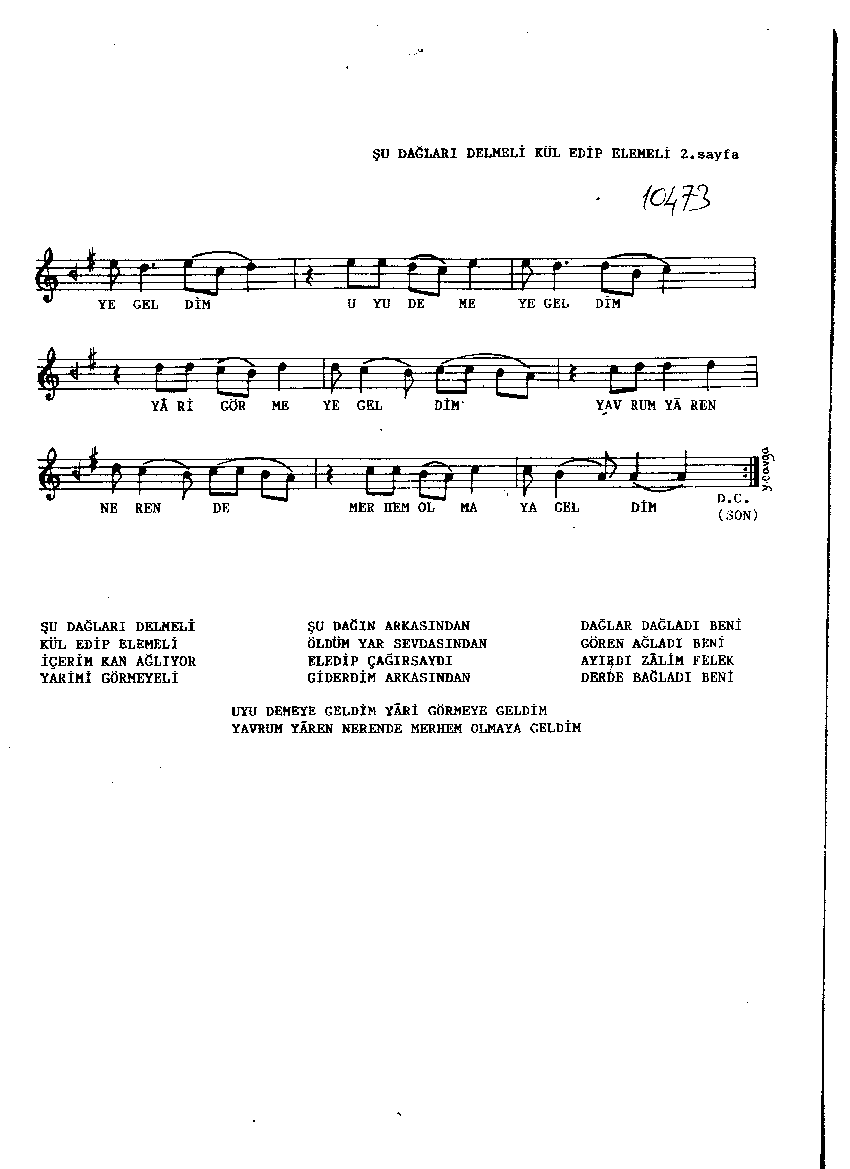Gerdâniye - Türkü - (Fahri Kayahan'dan ) - Sayfa 2