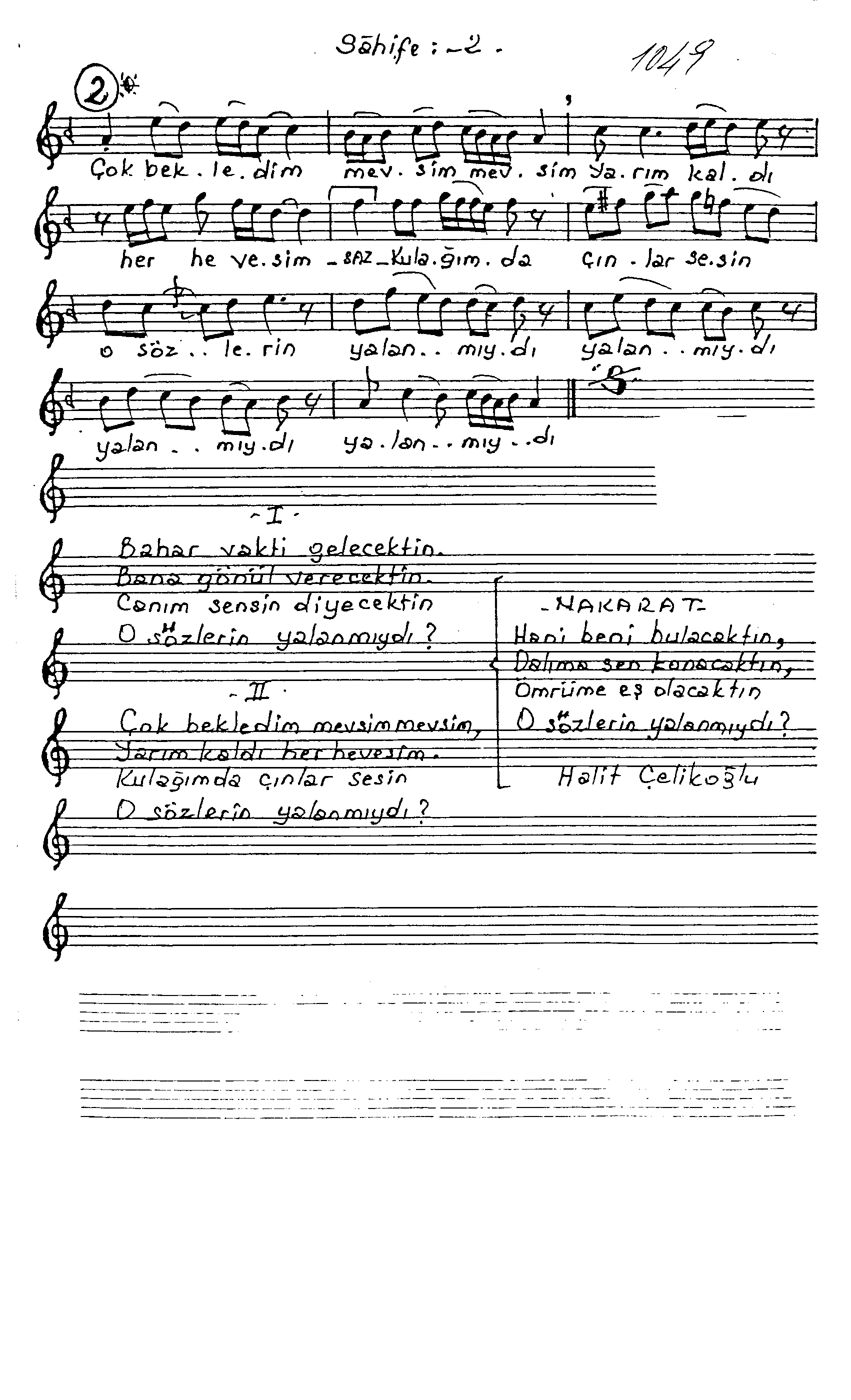 Uşşak - Şarkı - Alâeddin Şensoy - Sayfa 2
