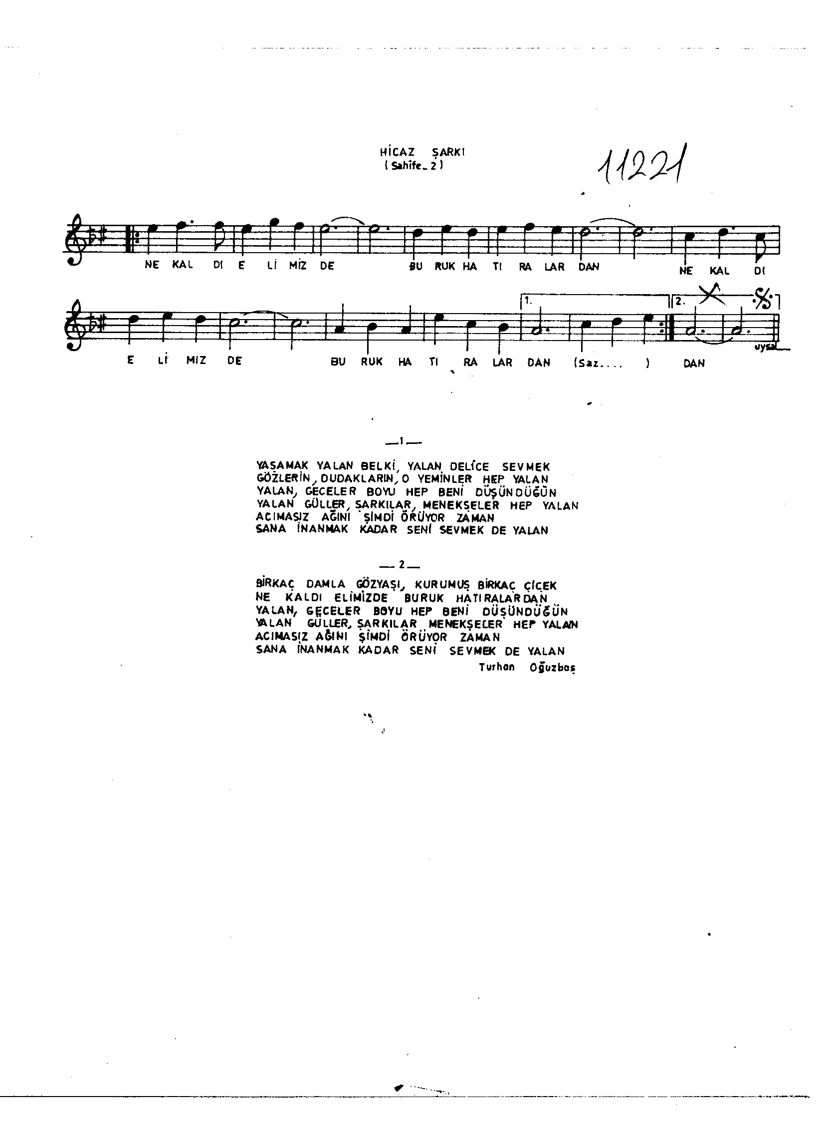 Hicâz - Şarkı - Sâdettin Öktenay - Sayfa 2