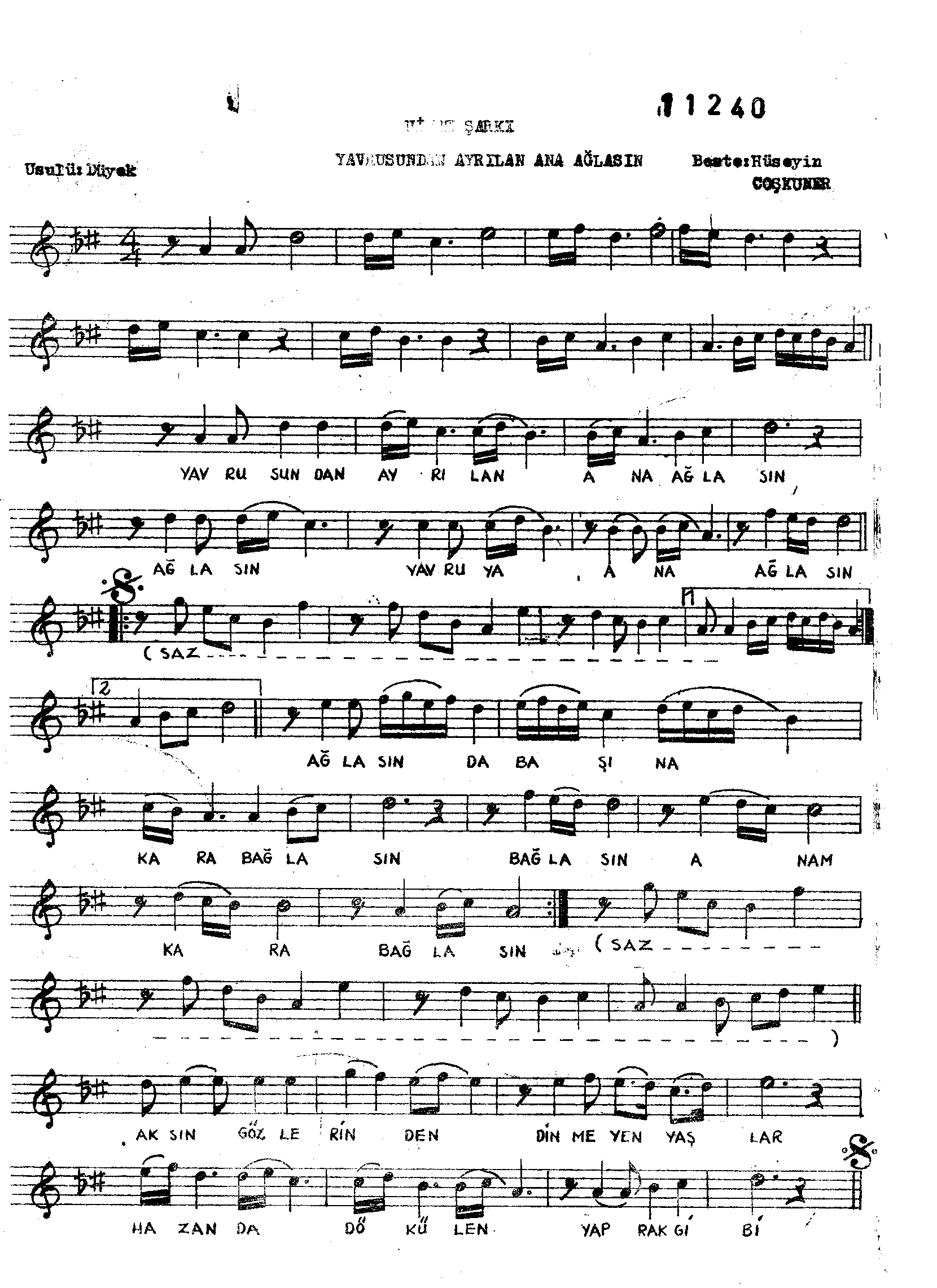 Hicâz - Şarkı - Hüseyin Coşkuner - Sayfa 1