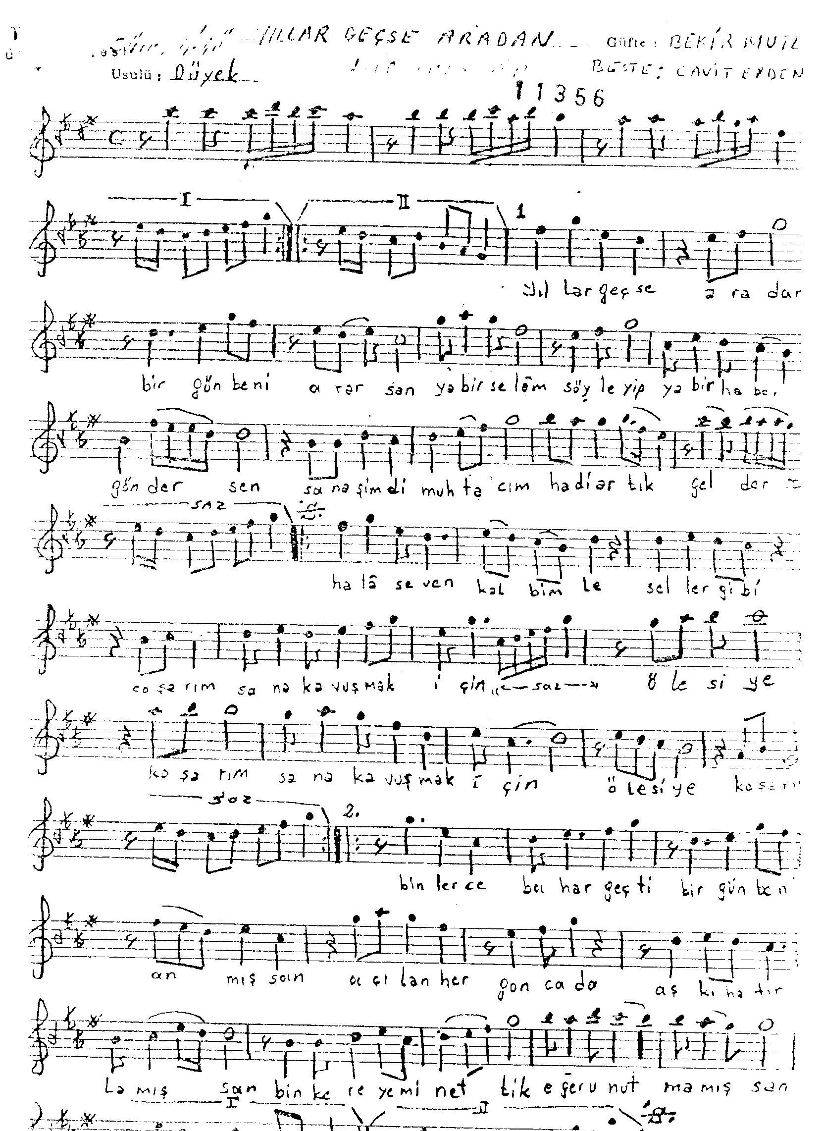 Hicâzkâr - Şarkı - Câvit Erden - Sayfa 1