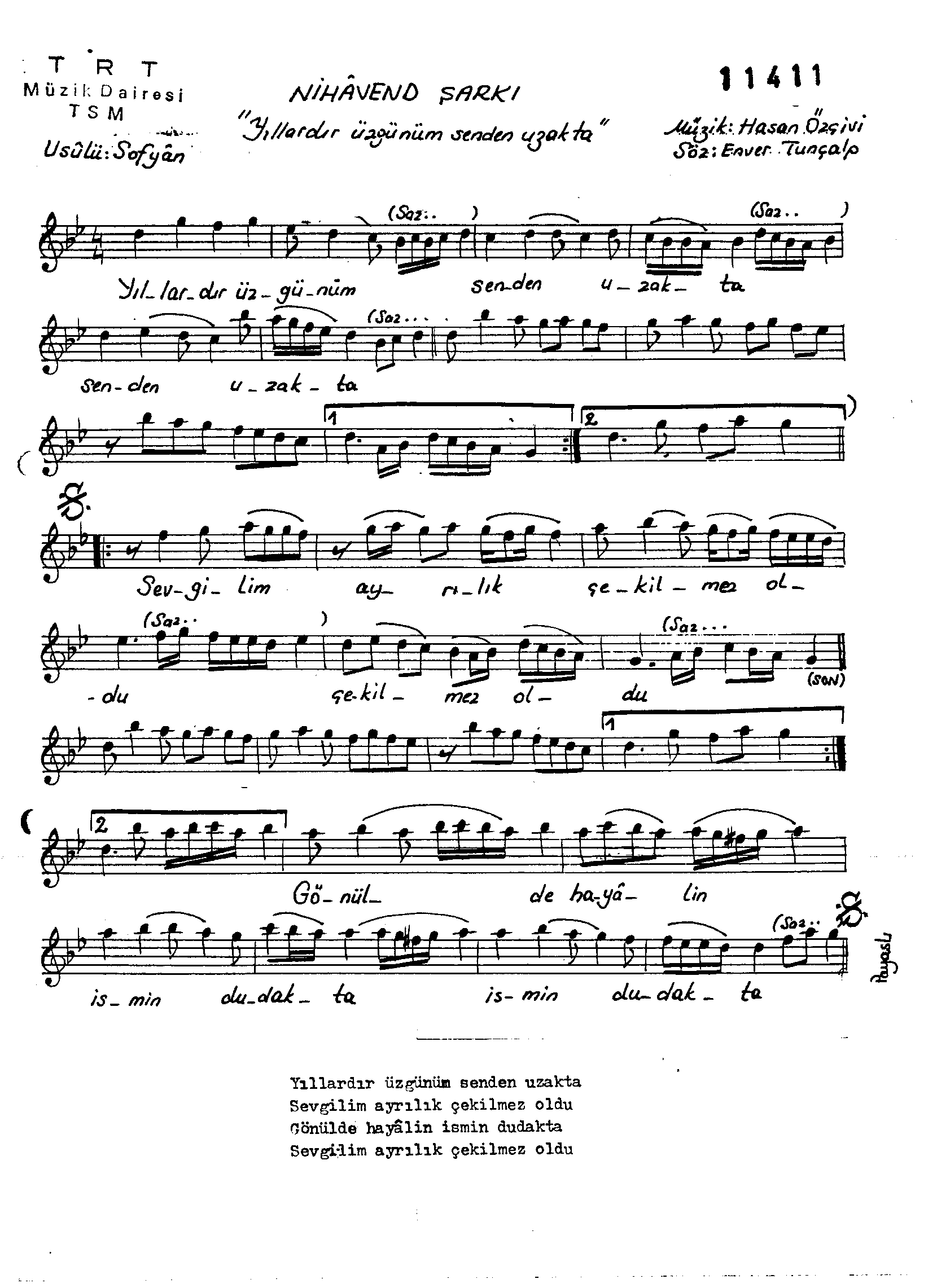Nihâvend - Şarkı - Hasan Özçivi - Sayfa 1