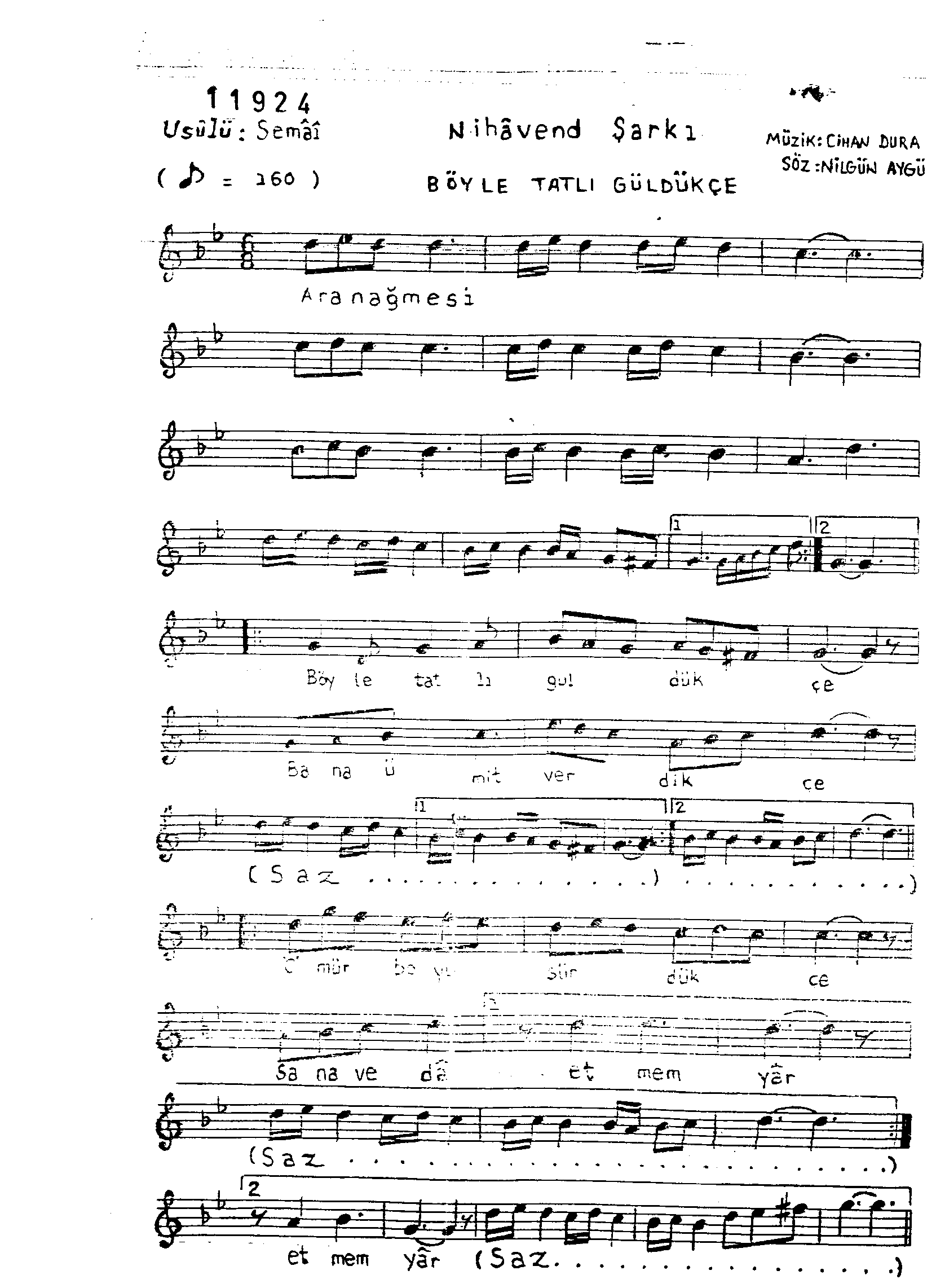 Nihâvend - Şarkı - Cihan Dura  - Sayfa 1