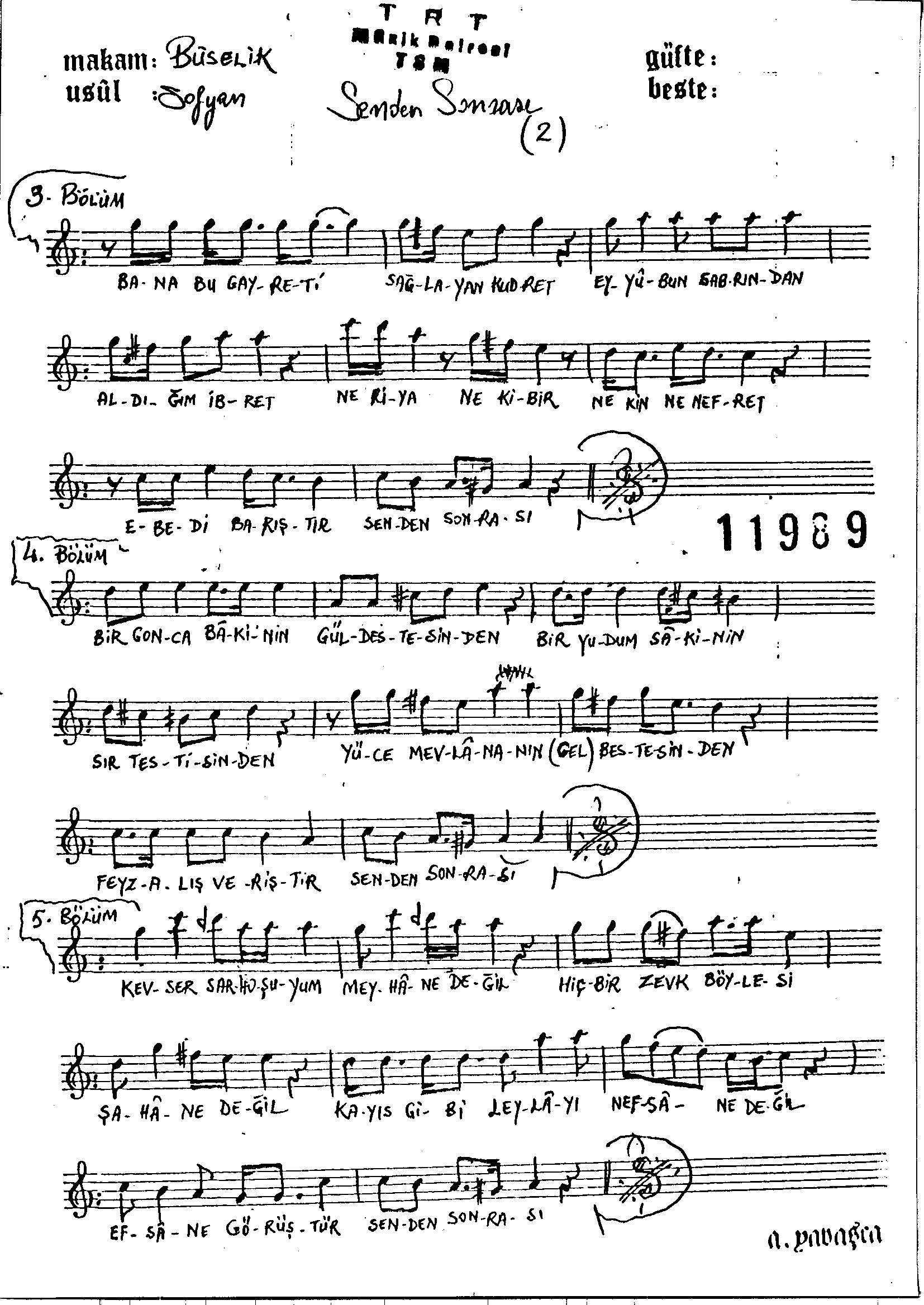 Bûselik - Şarkı - Alâeddin Yavaşça - Sayfa 2