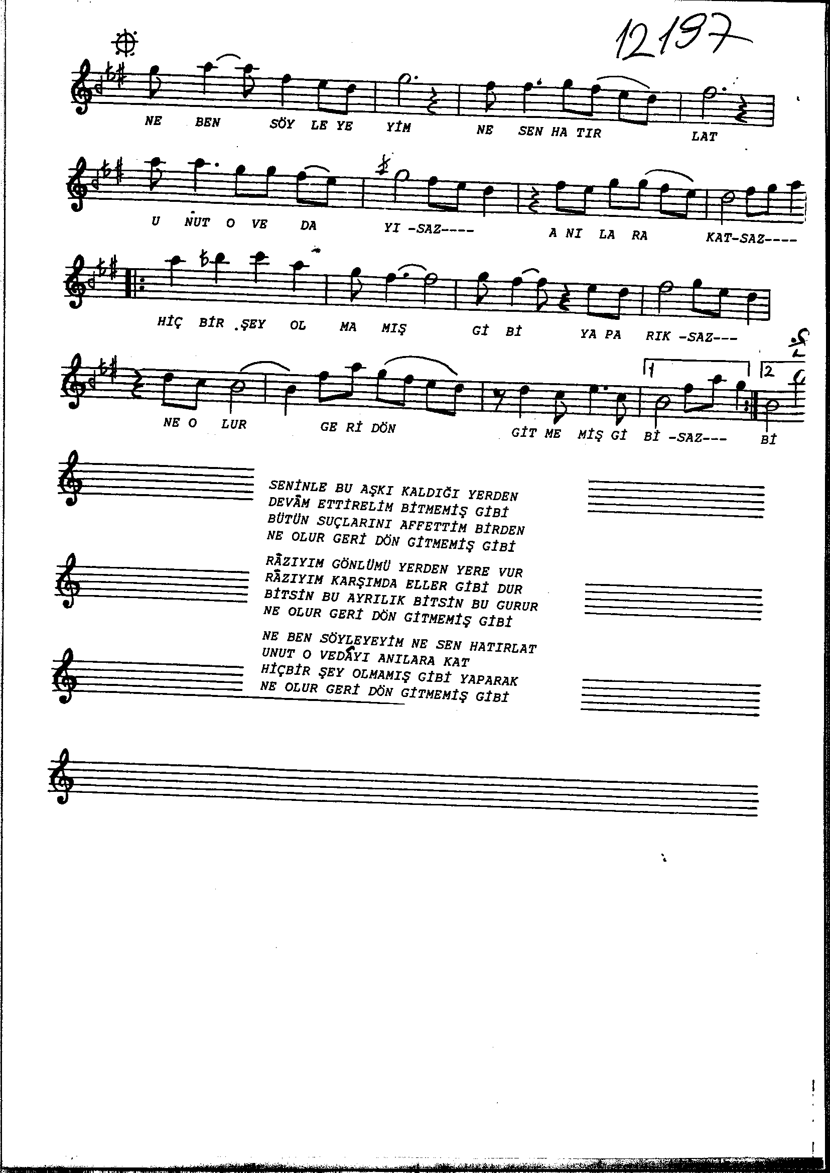 Hüzzâm - Şarkı - Alâeddin Pakyüz - Sayfa 2