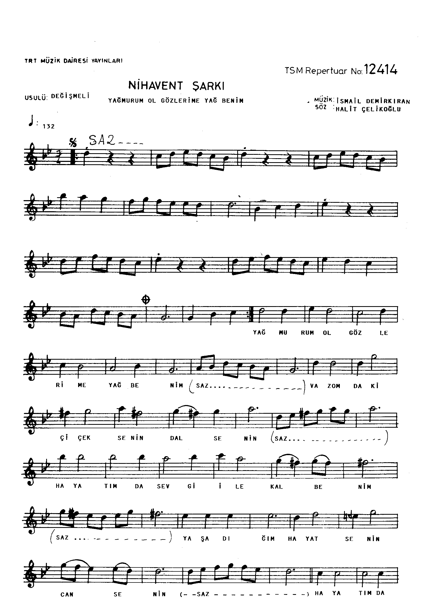 Nihâvend - Şarkı - İsmail Demirkıran - Sayfa 1