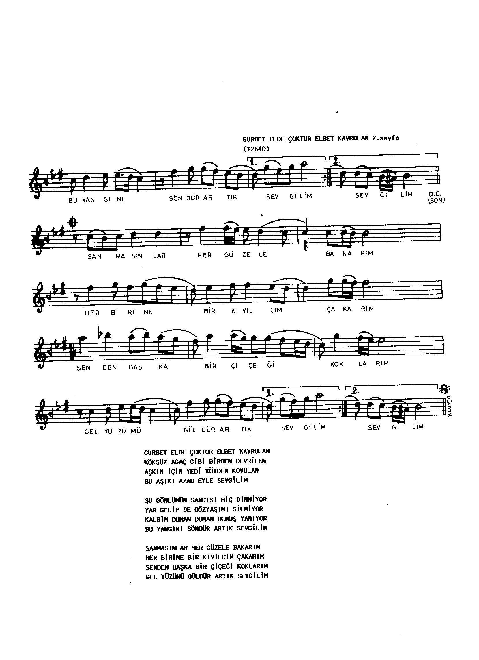 Hüzzâm - Şarkı - Mustafa Demiray - Sayfa 2