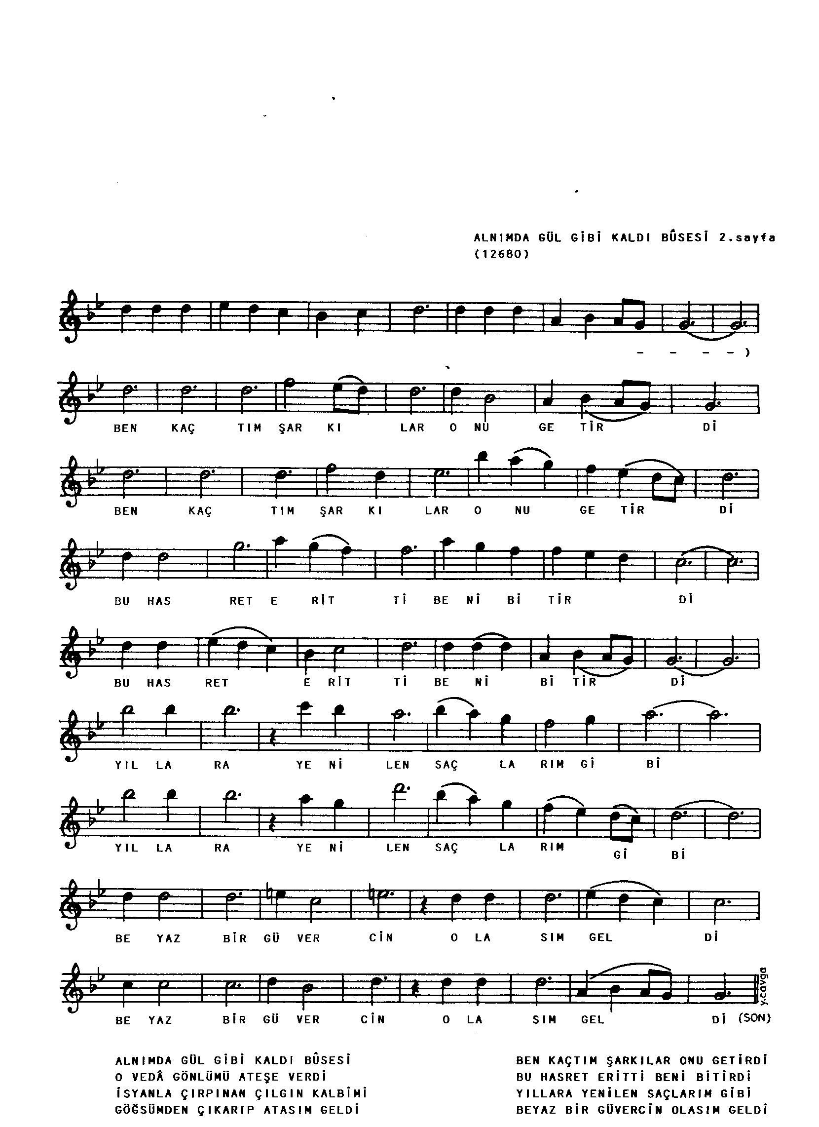 Nihâvend - Şarkı - Râif Somer - Sayfa 2