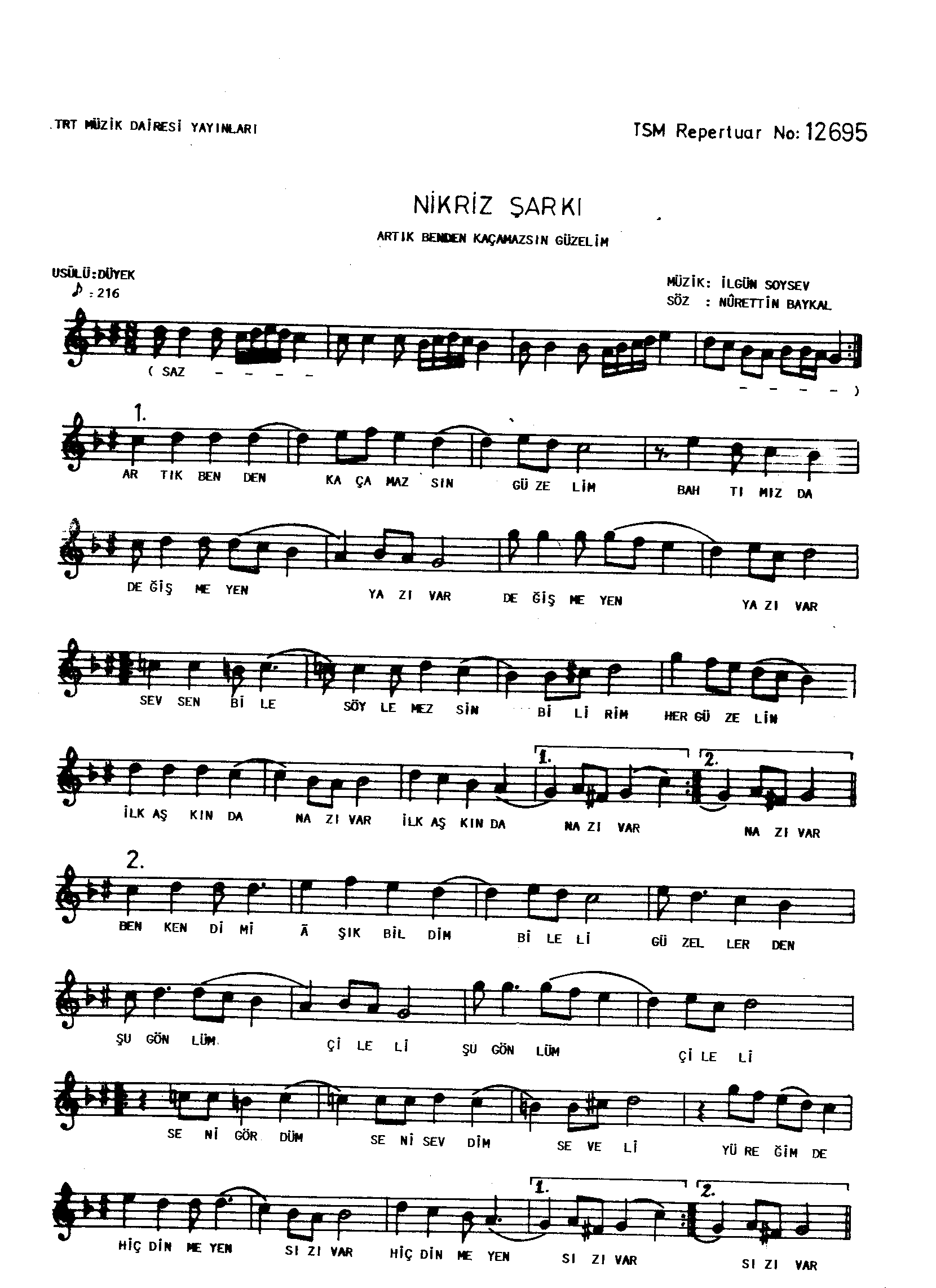 Nikrîz - Şarkı - İlgün Soysev - Sayfa 1