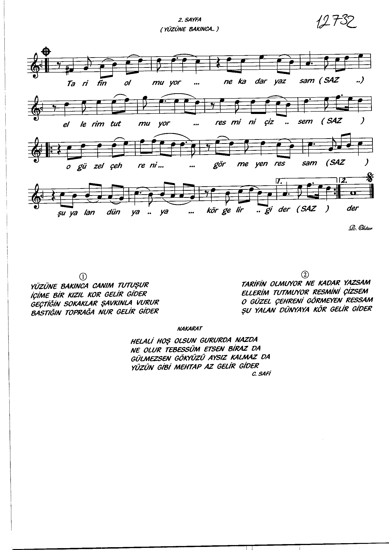 Uşşak - Şarkı - Zekâi Tunca - Sayfa 2