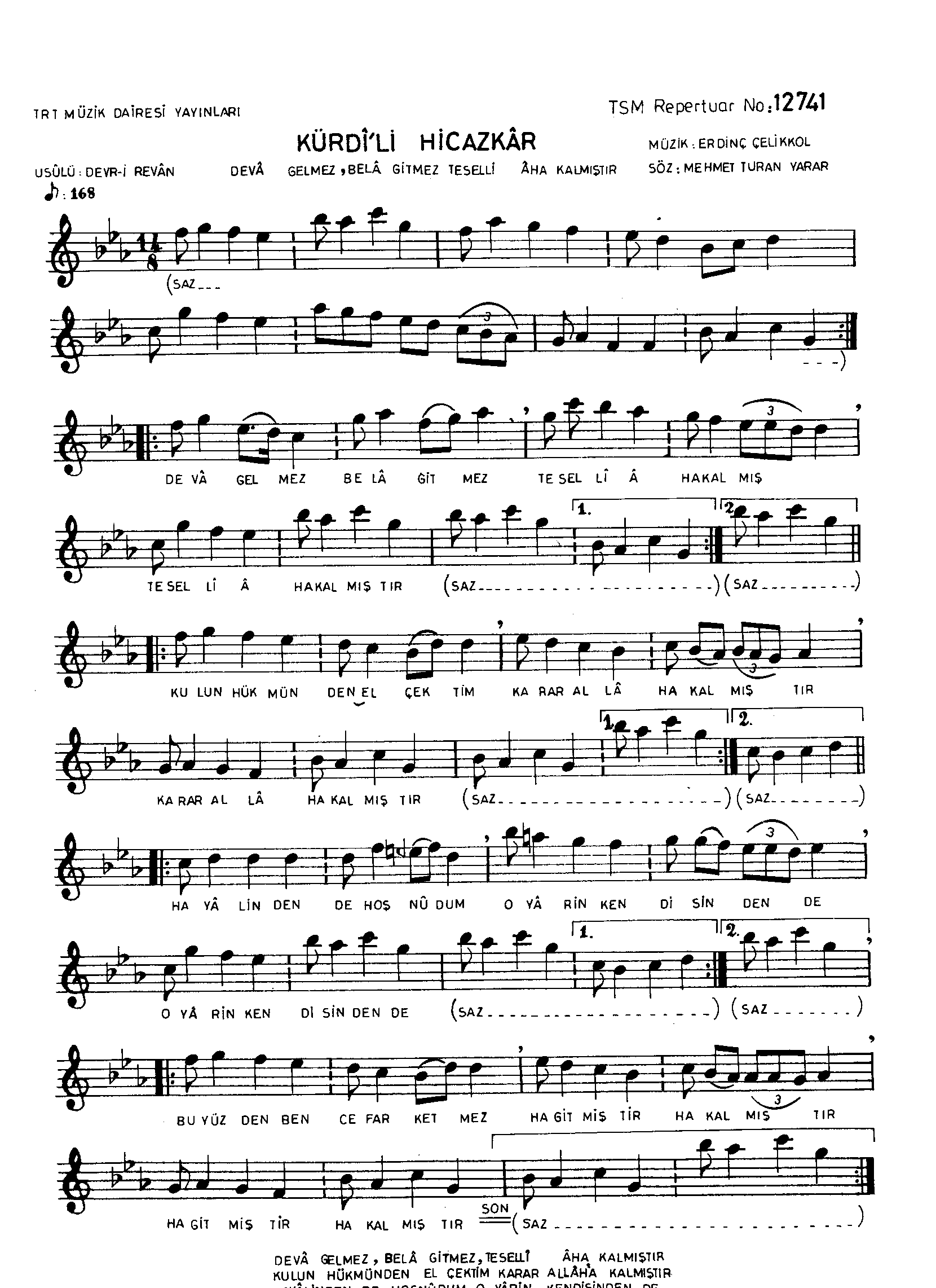 Gülizâr - Şarkı - Hüsnü Üstün - Sayfa 1