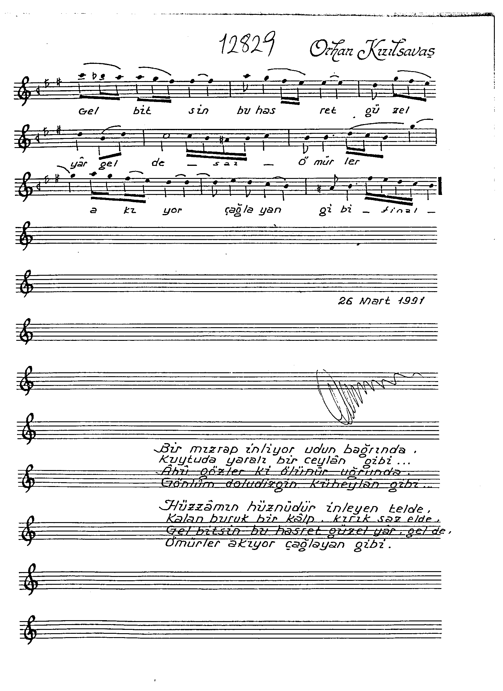 Hüzzâm - Şarkı - Orhan Kızılsavaş - Sayfa 2