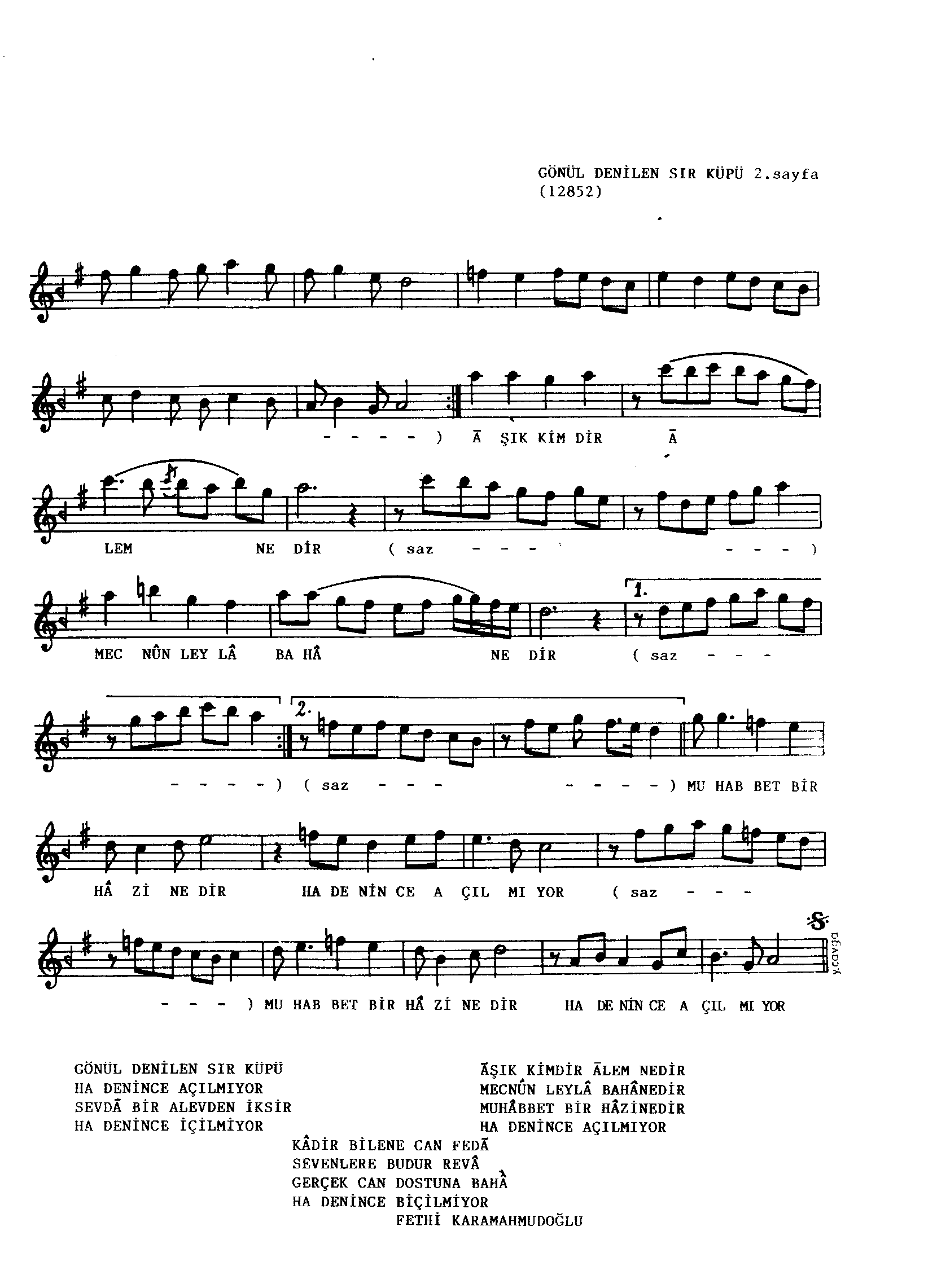 Neva - Şarkı - Fethi Karamahmudoğlu - Sayfa 2