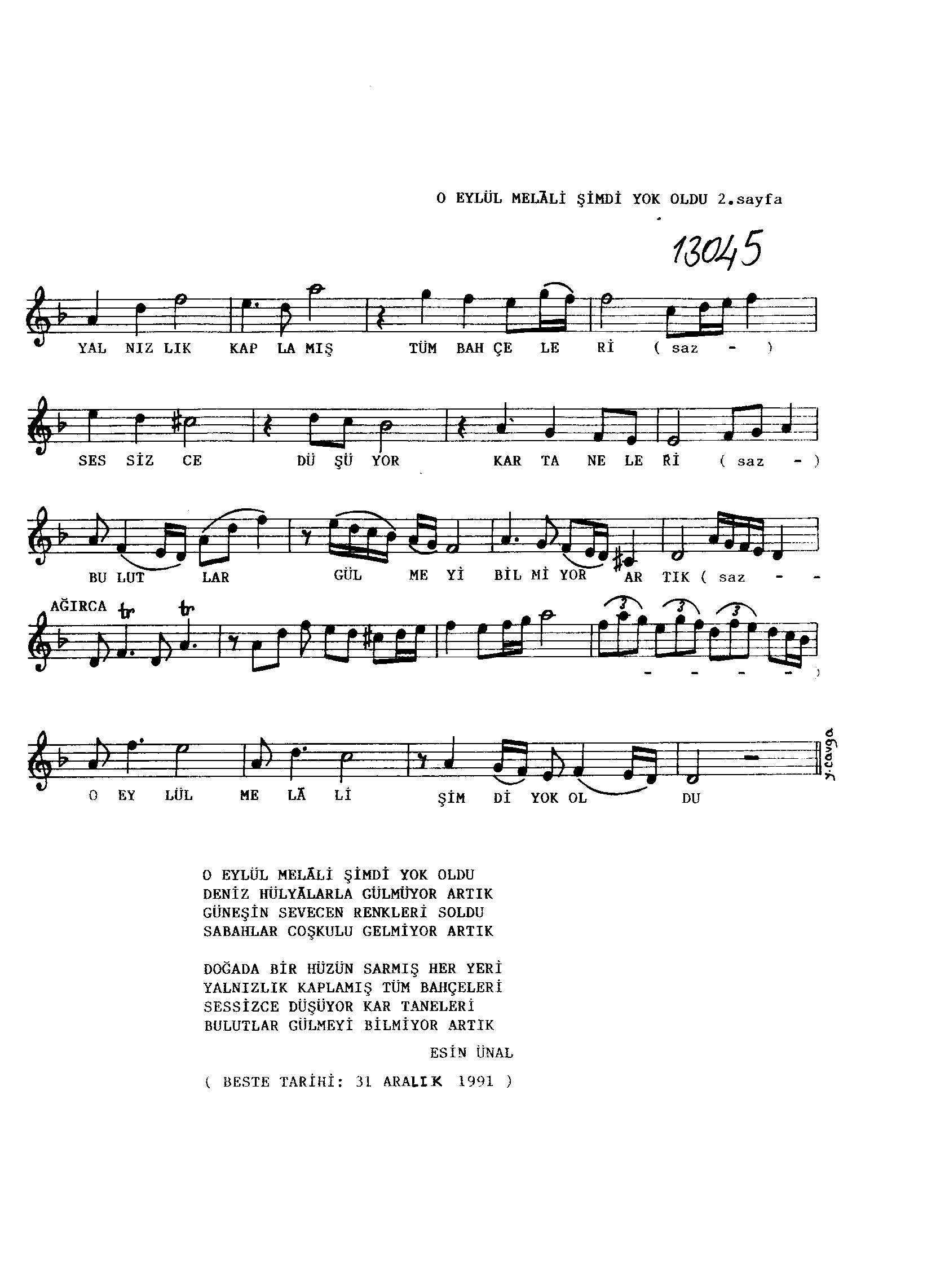 Ferah-Fezâ - Şarkı - Orhan Kızılsavaş - Sayfa 2