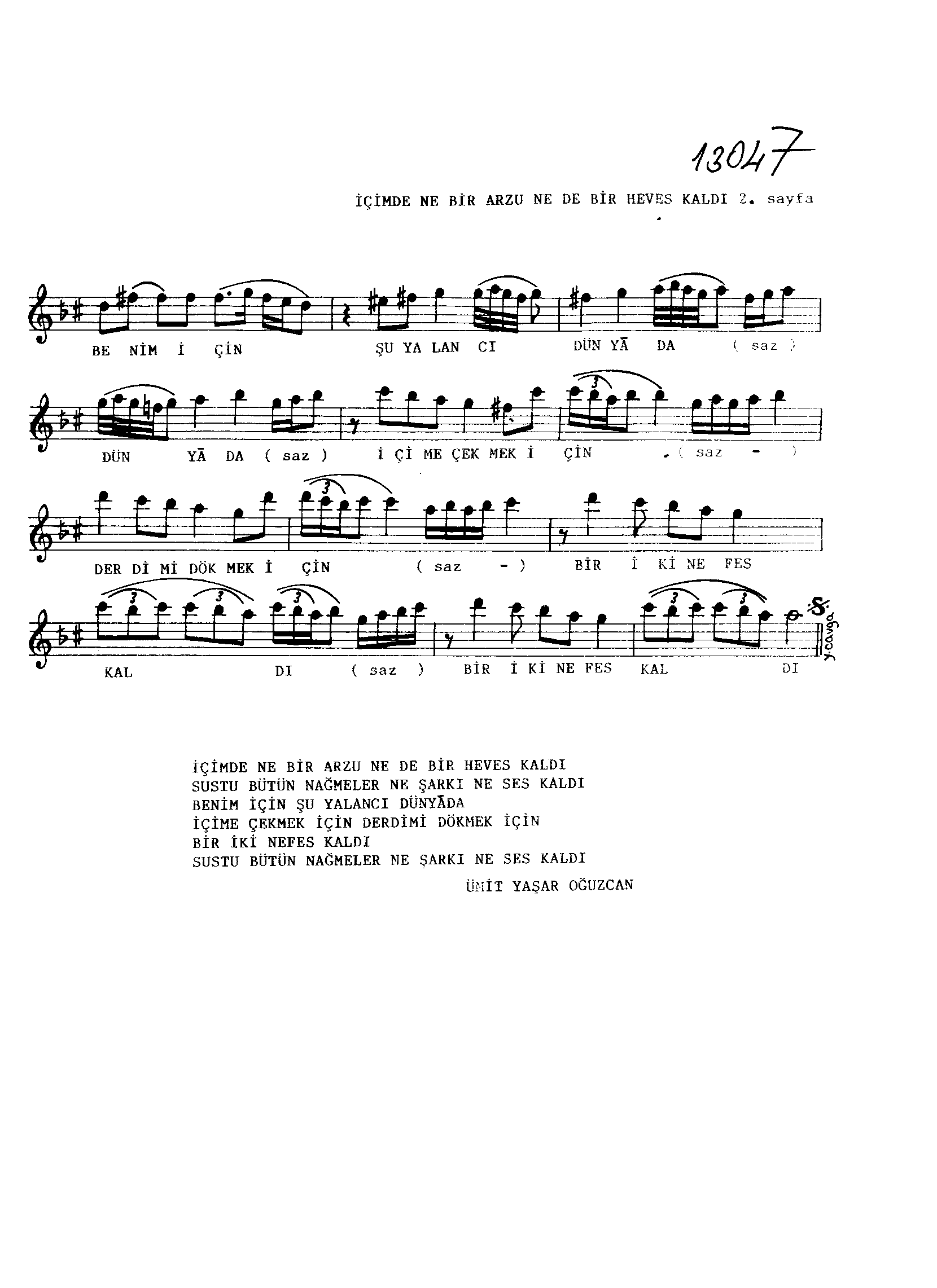 Hicâz - Şarkı - Muzaffer Özpınar - Sayfa 2