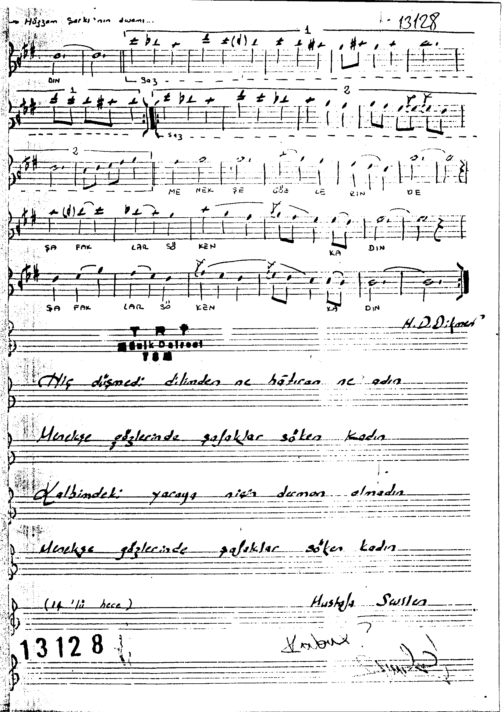 Hüzzâm - Şarkı - Kâni Karaca - Sayfa 2