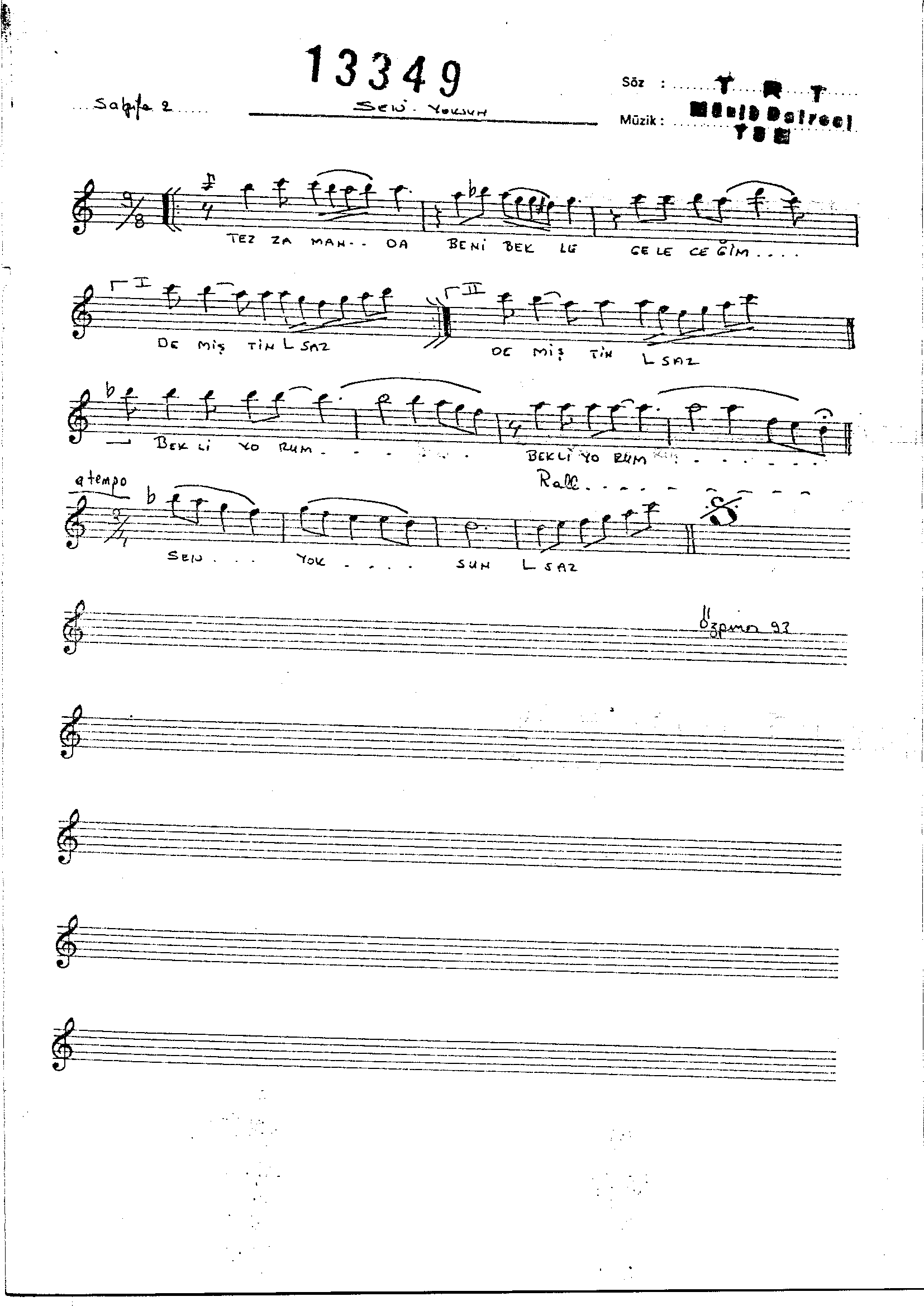 Karcığar - Şarkı - Muzaffer Özpınar - Sayfa 2