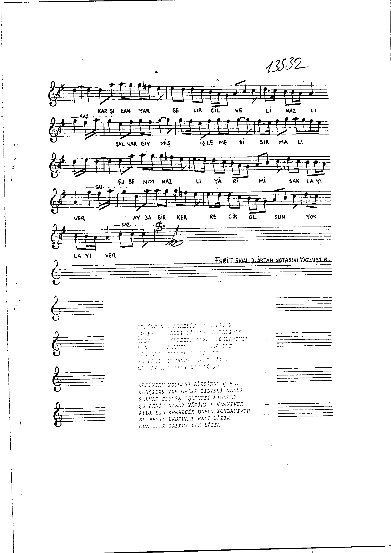 Gerdâniye - Türkü - Meçhul - Sayfa 2