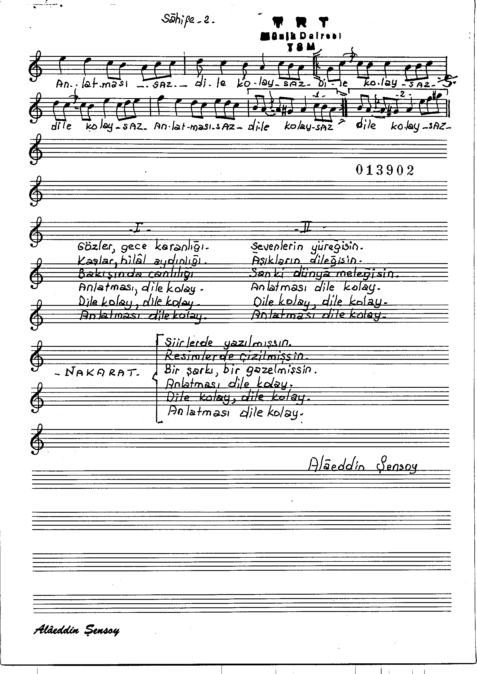 Bûselik - Şarkı - Alâeddin Şensoy - Sayfa 2