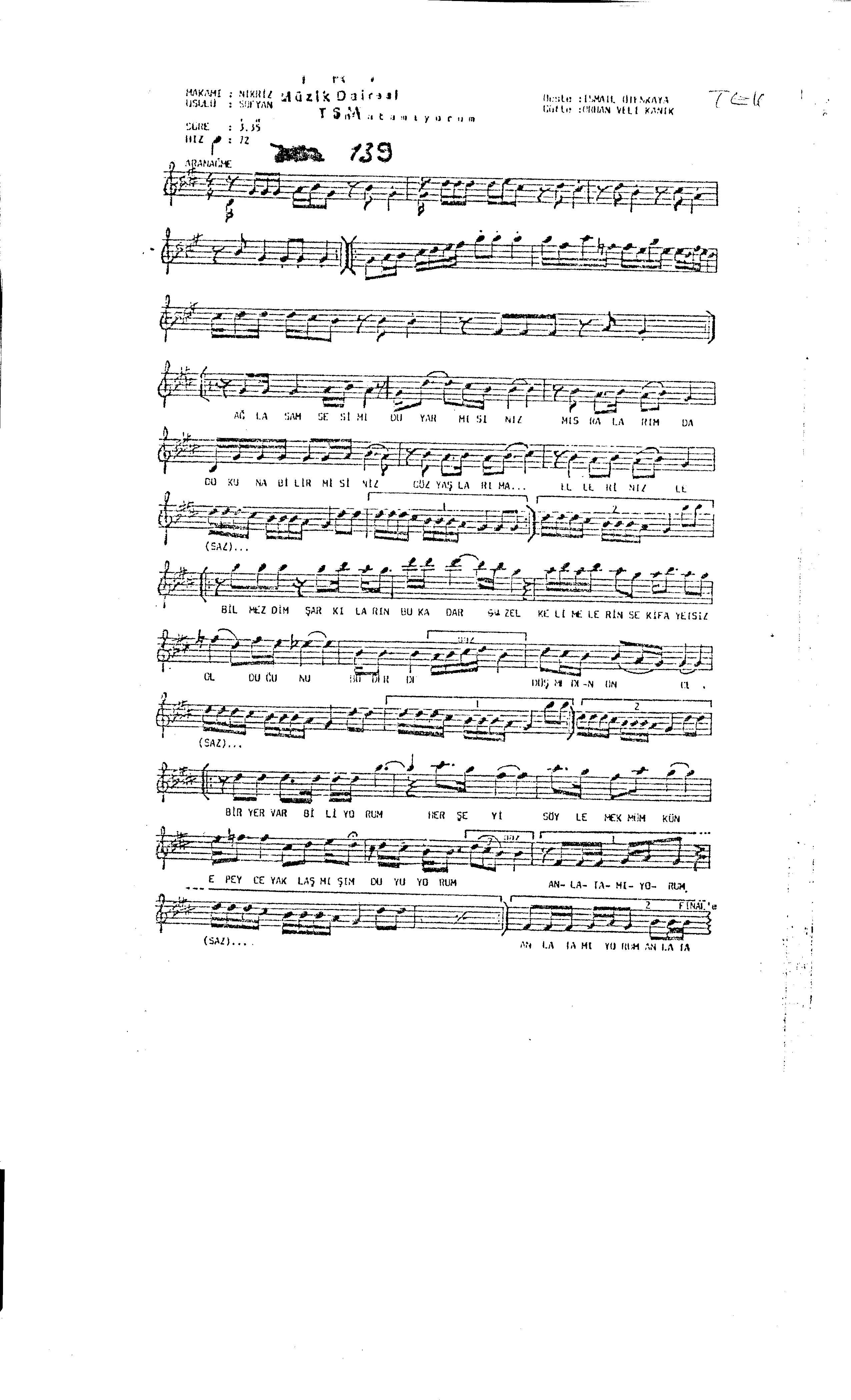 Nikrîz - Şarkı - İsmail Ötenkaya - Sayfa 1