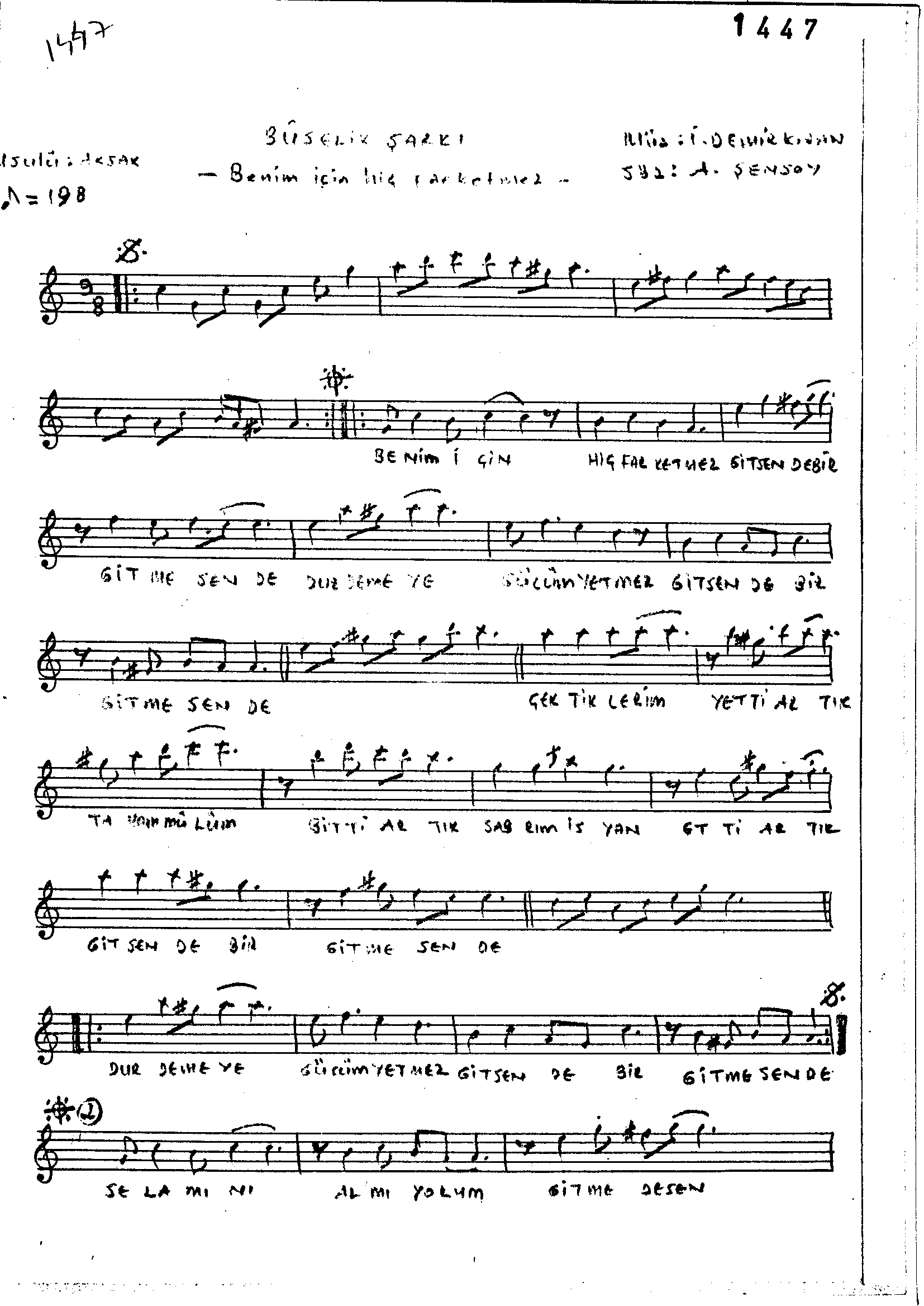 Bûselik - Şarkı - İsmail Demirkıran - Sayfa 1