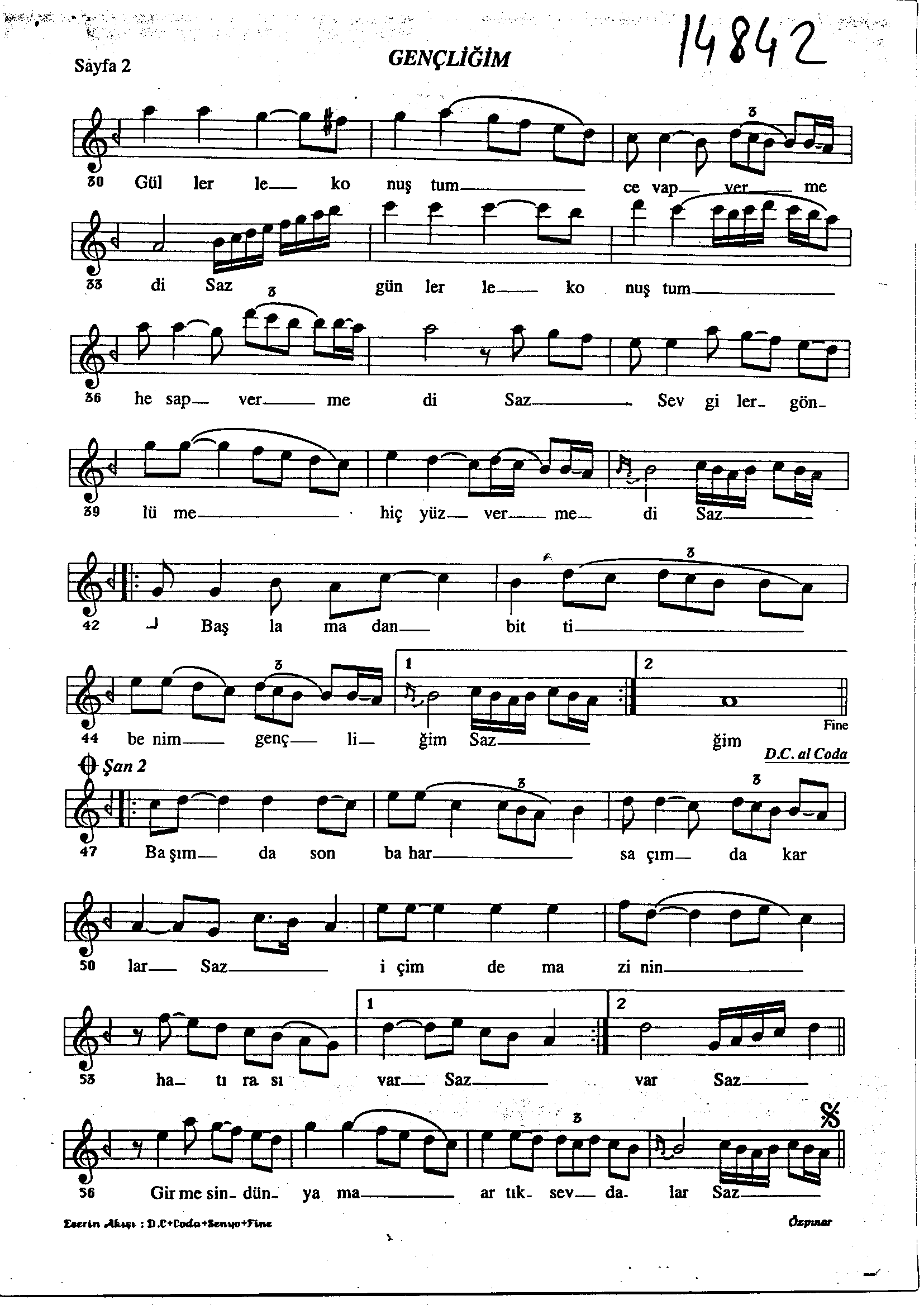 Uşşak - Şarkı - Muzaffer Özpınar - Sayfa 2