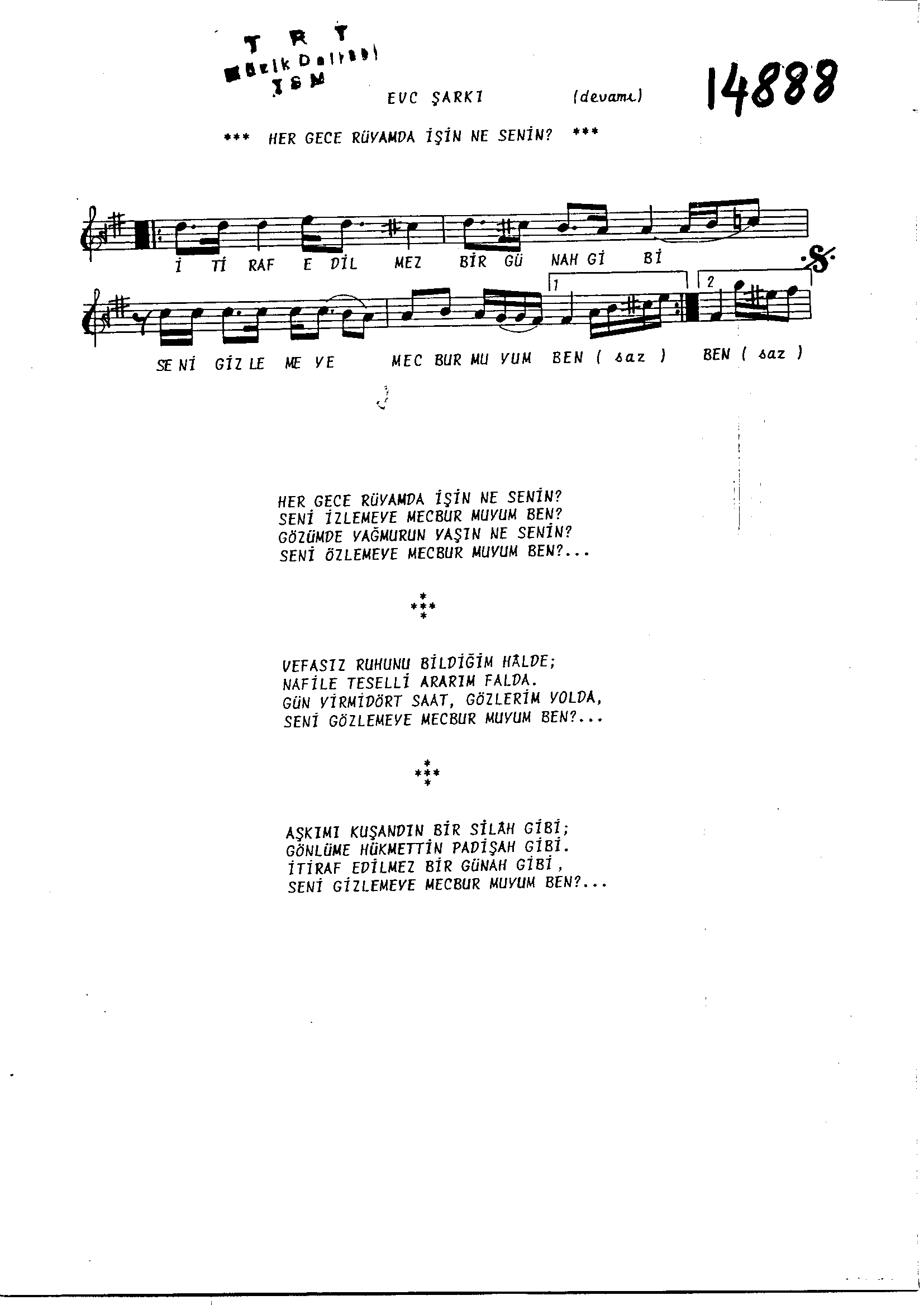 Evc - Şarkı - İsmail Ötenkaya - Sayfa 2