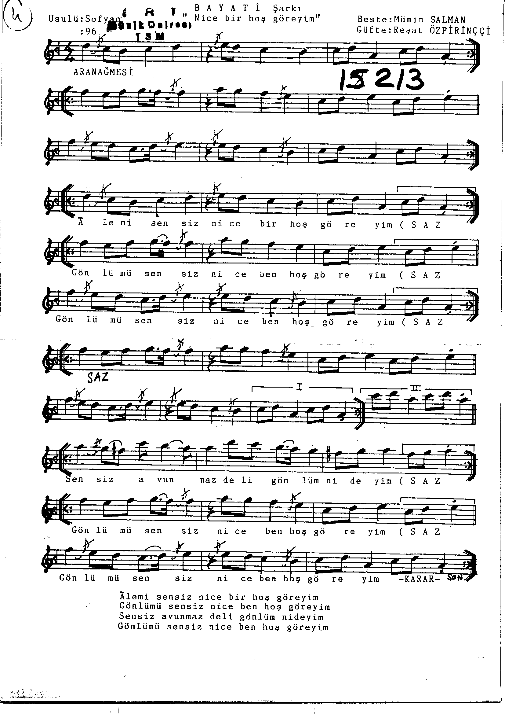 Beyâtî - Şarkı - Mümin Salman - Sayfa 1