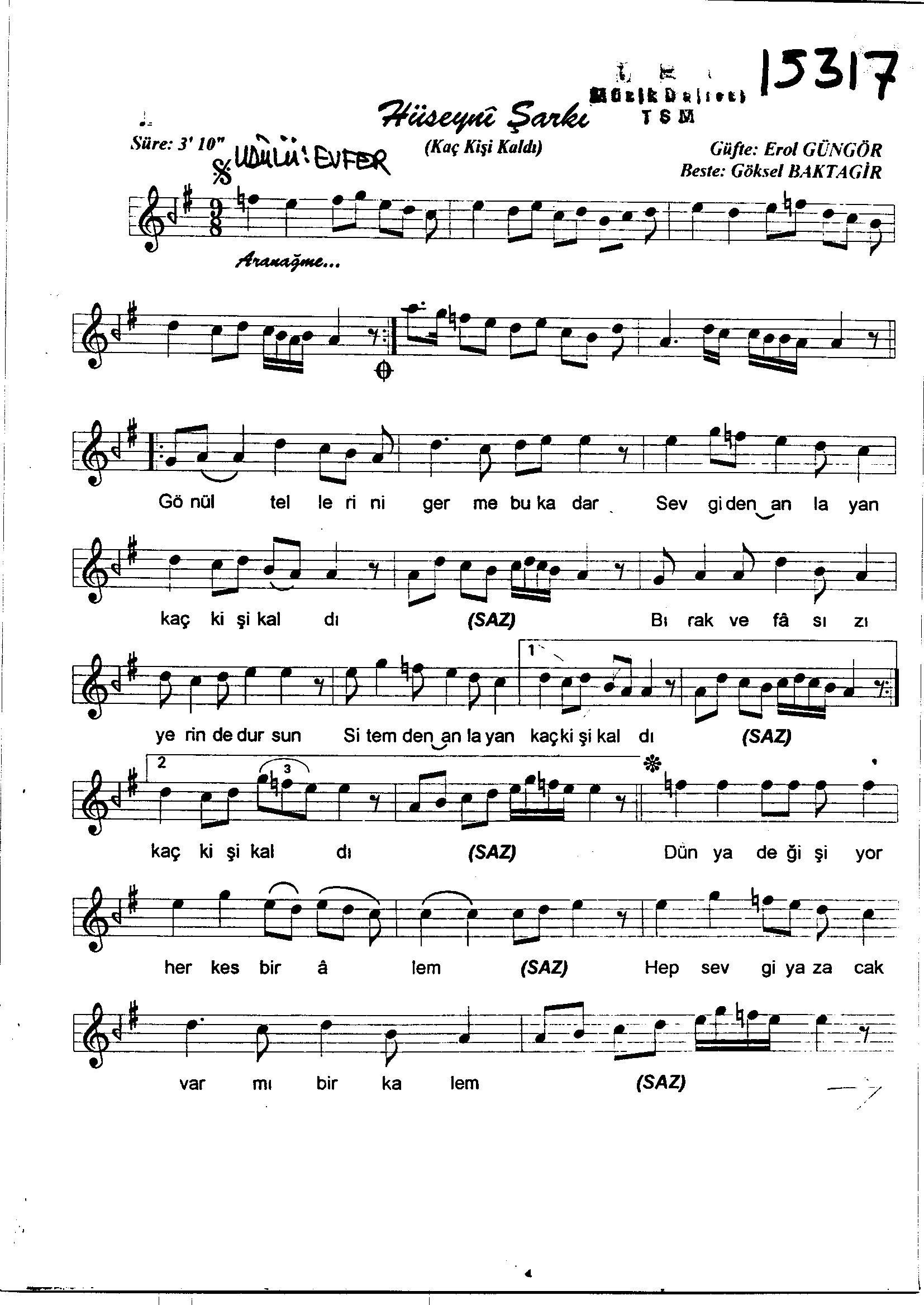 Hüseynî - Şarkı - Göksel Baktagir - Sayfa 1