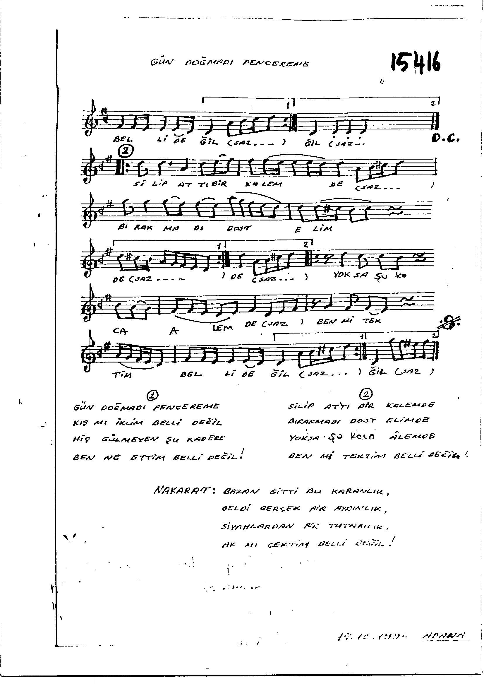 Yegah - Şarkı - İsmail Demirkıran - Sayfa 2