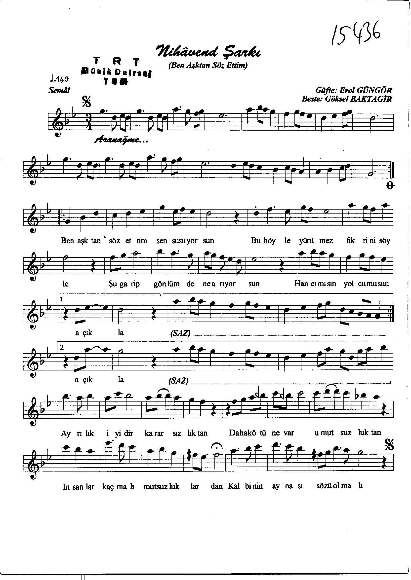 Nihâvend - Şarkı - Göksel Baktagir - Sayfa 1