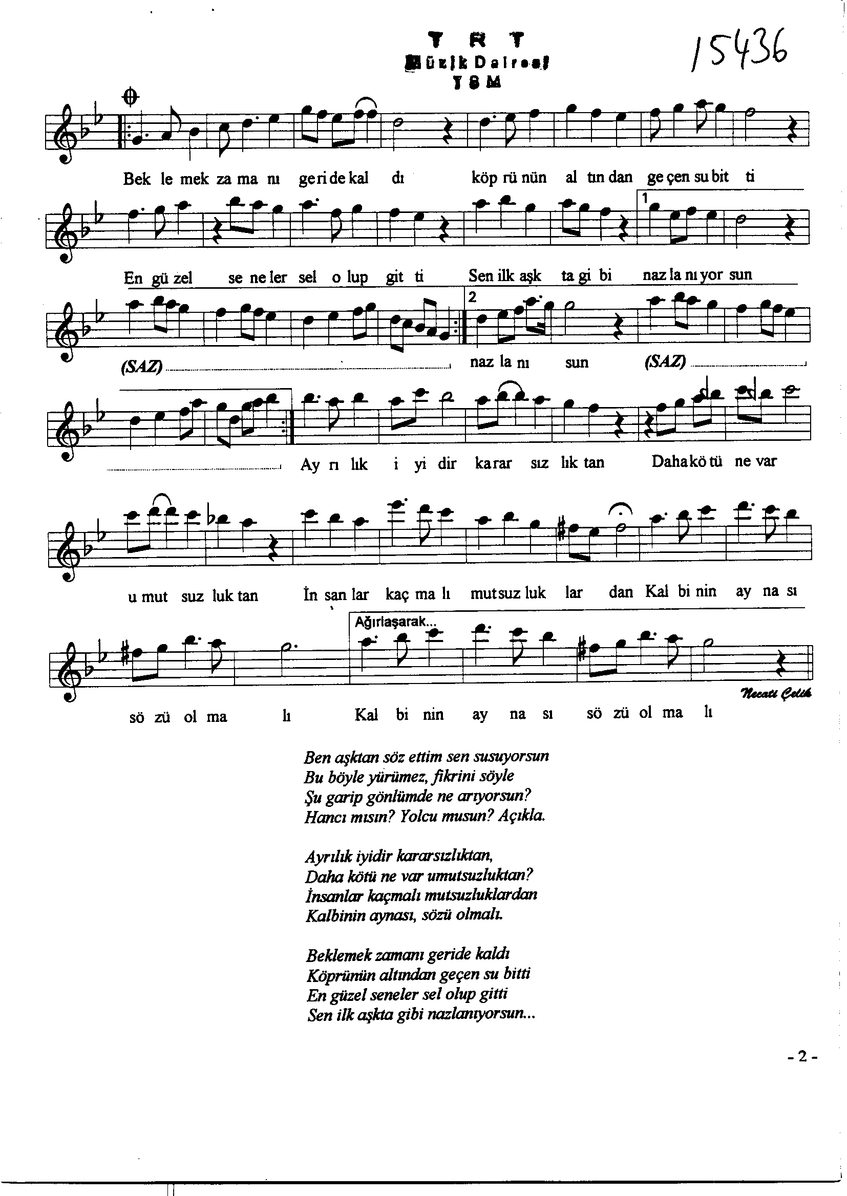 Nihâvend - Şarkı - Göksel Baktagir - Sayfa 2