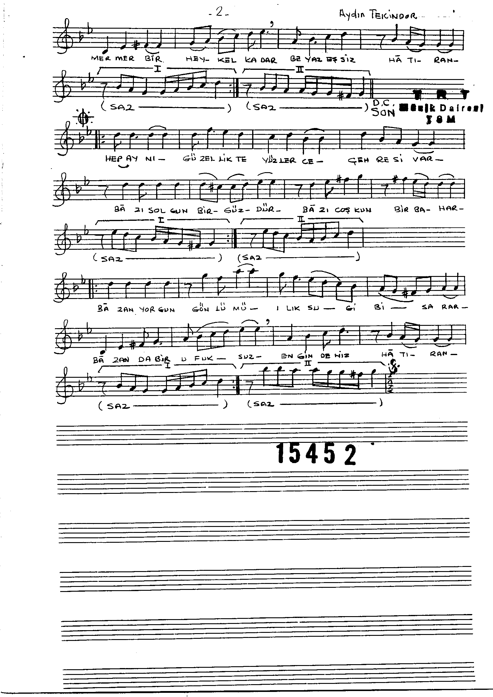 Nihâvend - Şarkı - Aydın Tekindor - Sayfa 2
