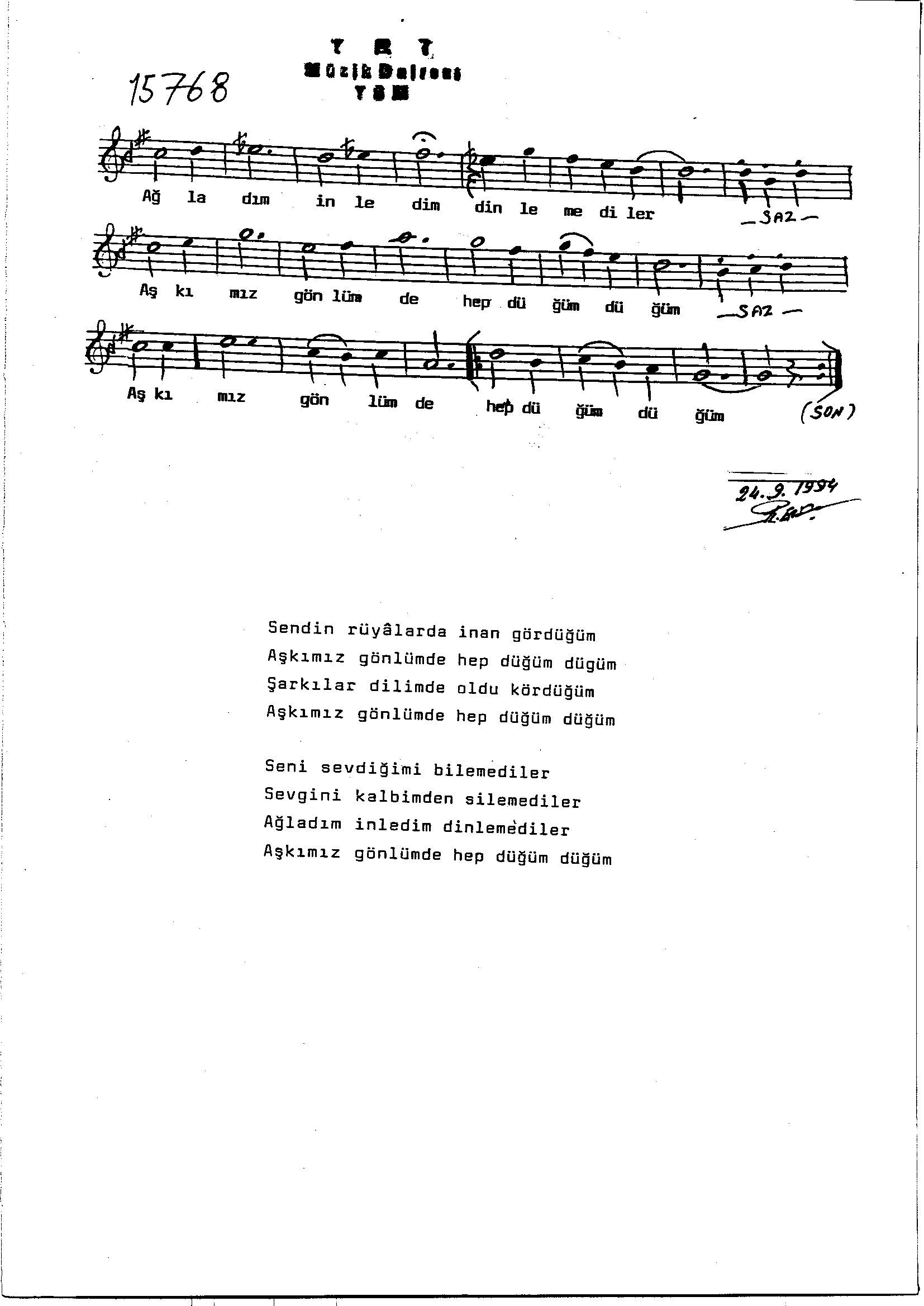 Rast - Şarkı - Rüştü Eriç - Sayfa 2