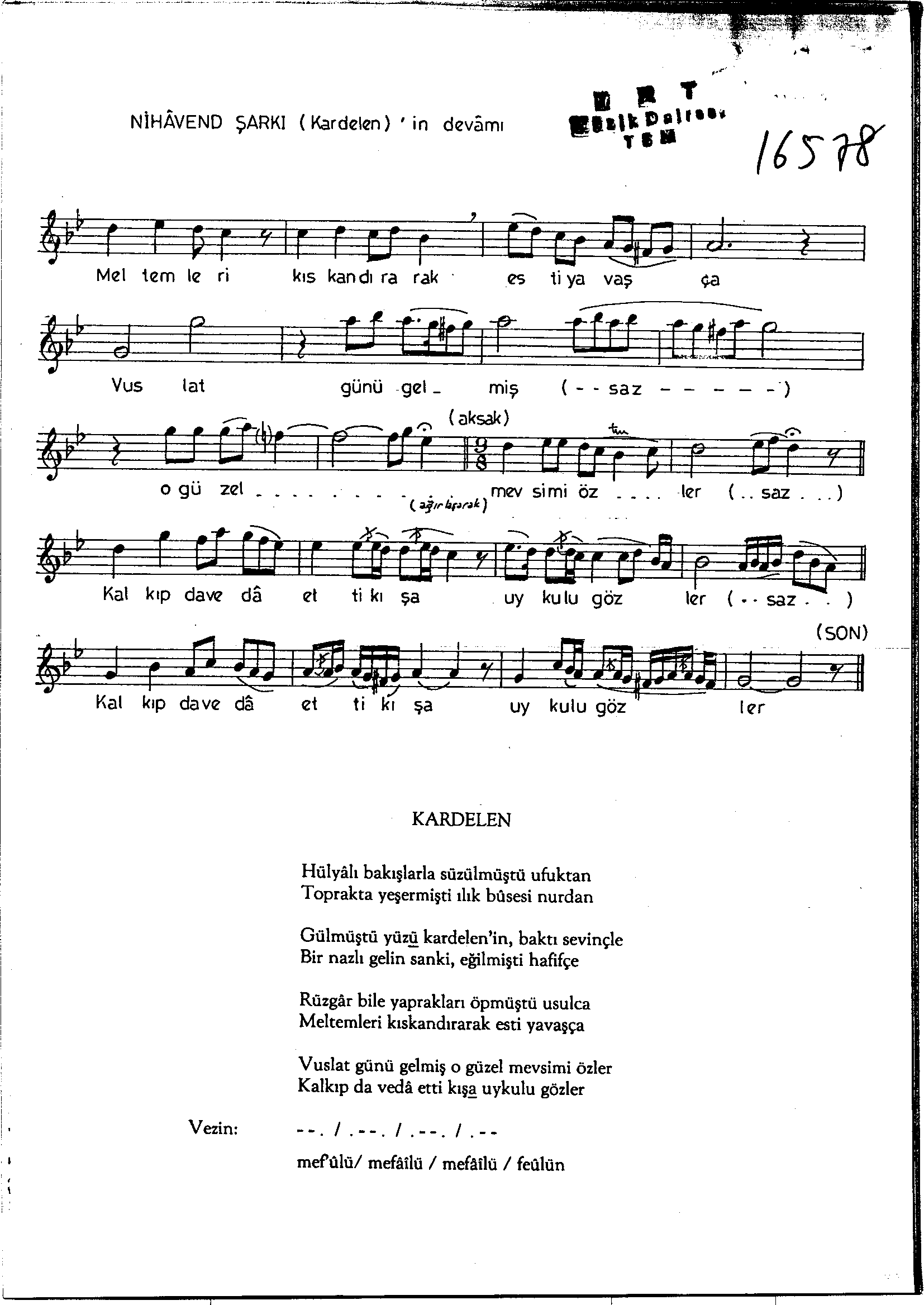 Nihâvend - Şarkı - Zeki Atkoşar - Sayfa 2