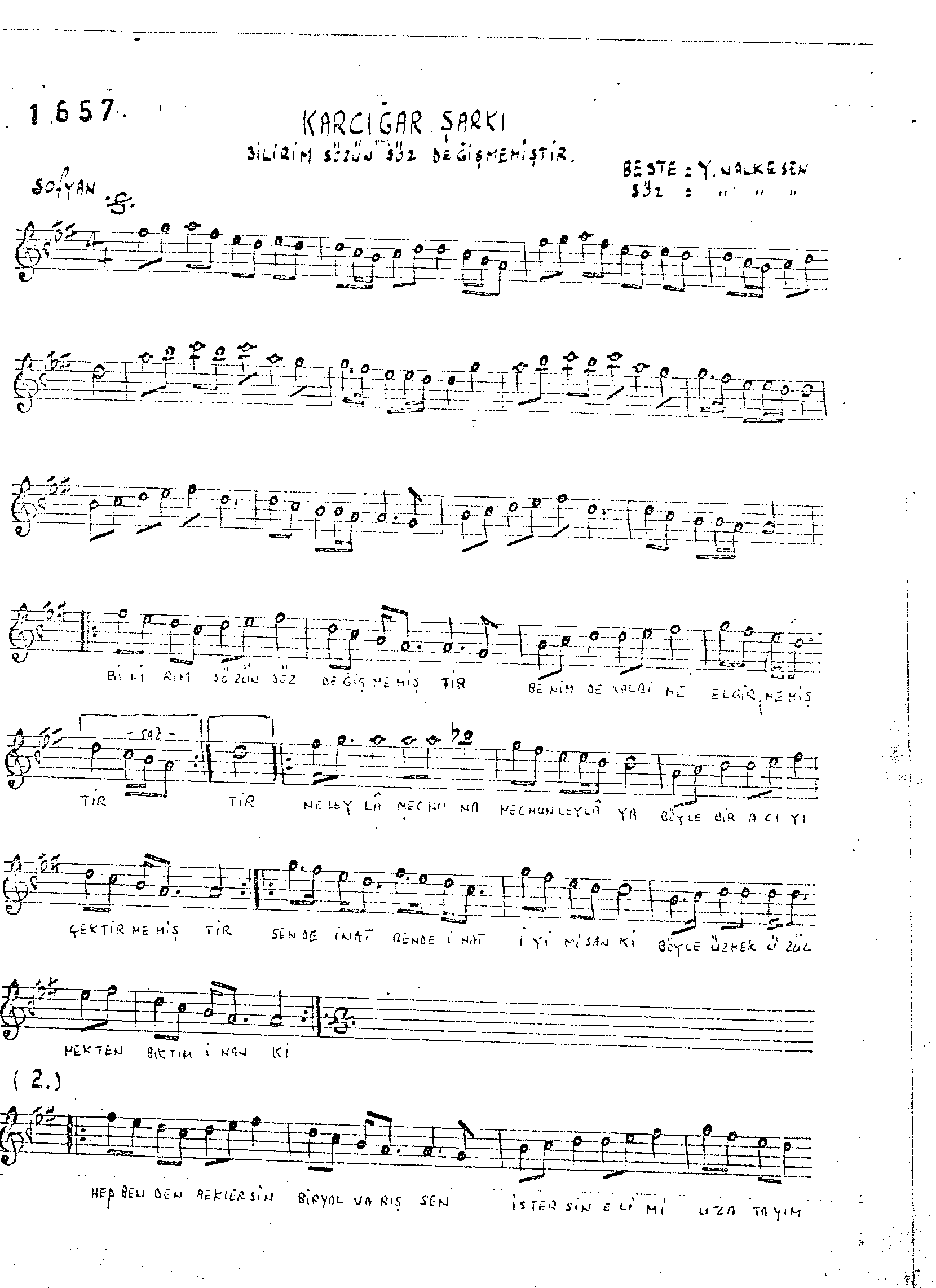 Karcığar - Şarkı - Yusuf Nalkesen - Sayfa 1