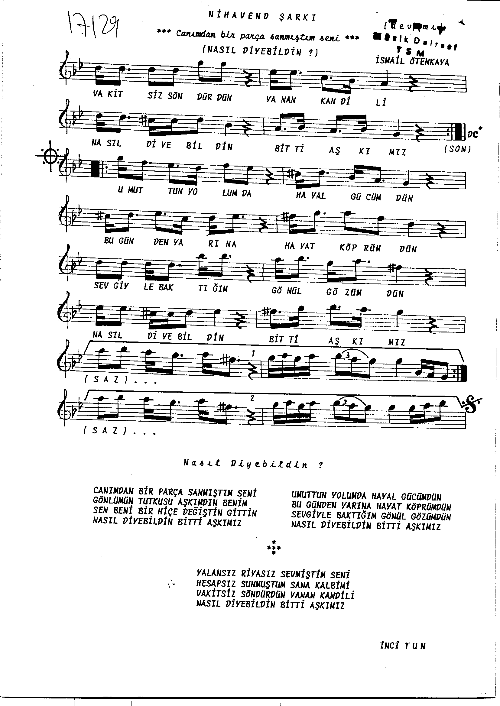 Nihâvend - Şarkı - İsmail Ötenkaya - Sayfa 2