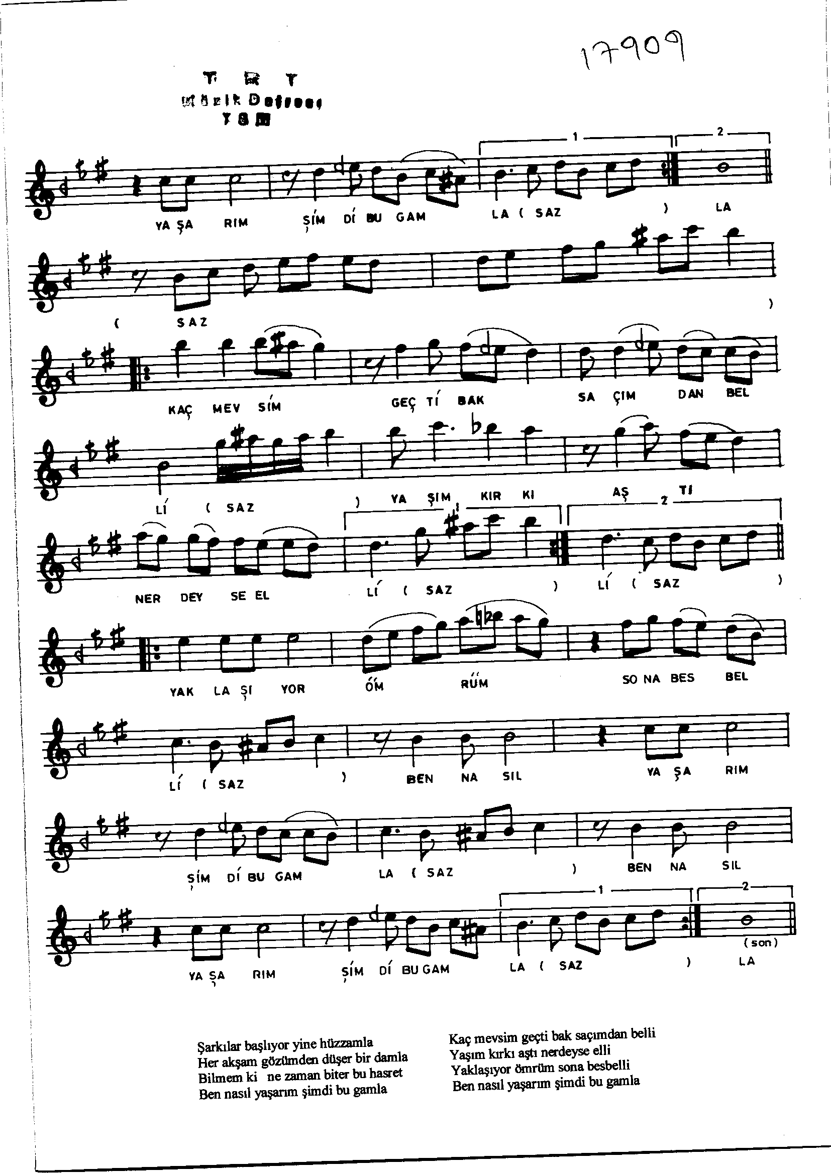 Hüzzâm - Şarkı - Faruk Şahin - Sayfa 2