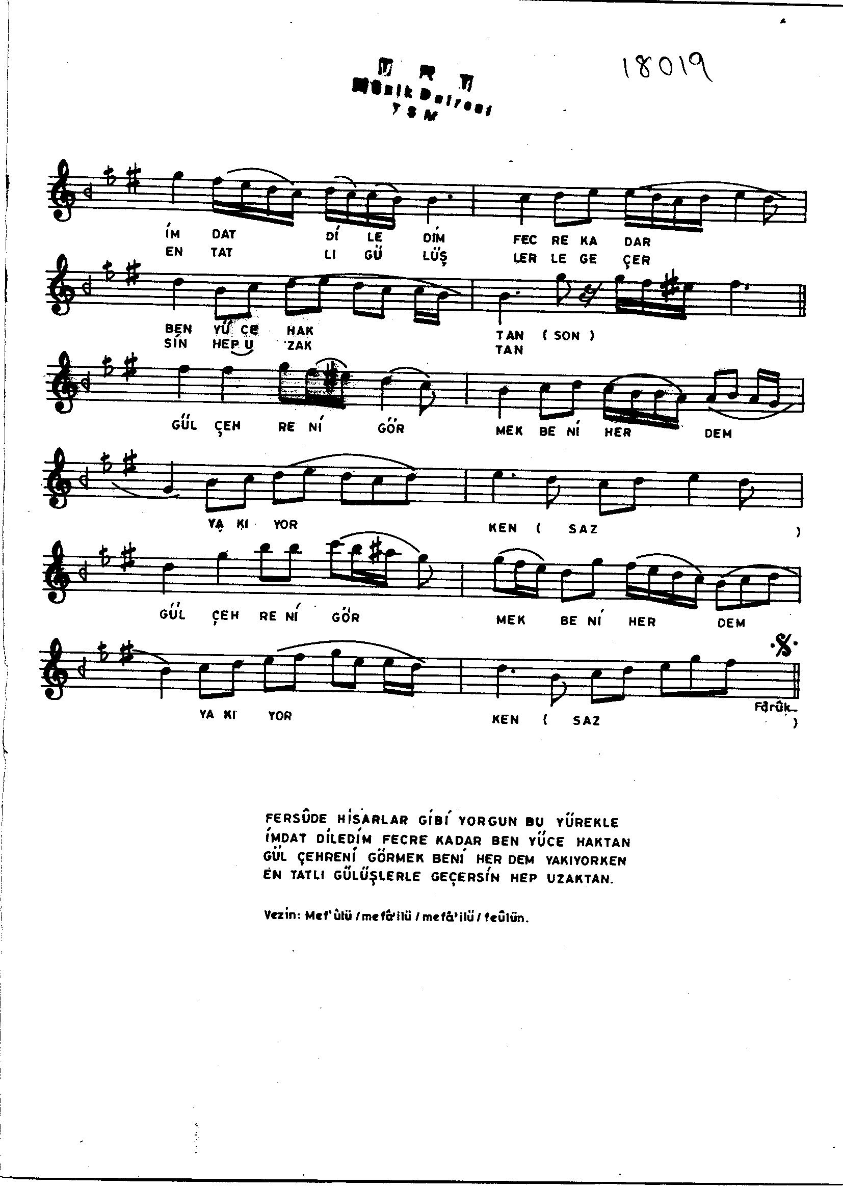 Hüzzâm - Şarkı - Faruk Şahin - Sayfa 2