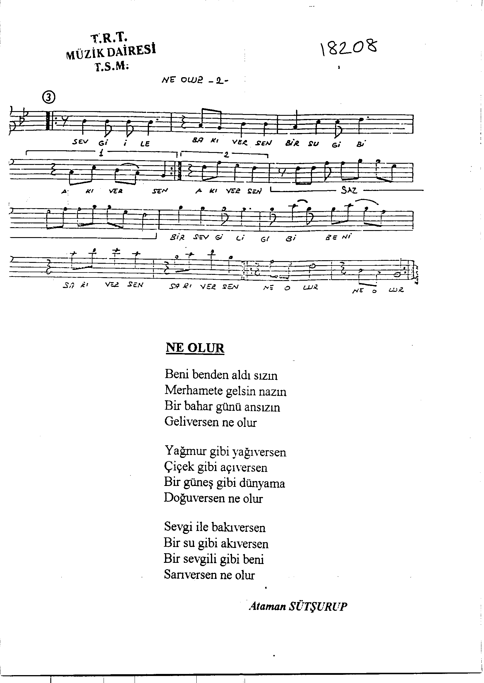Nihâvend - Şarkı - A.Gâni Takmaz - Sayfa 2