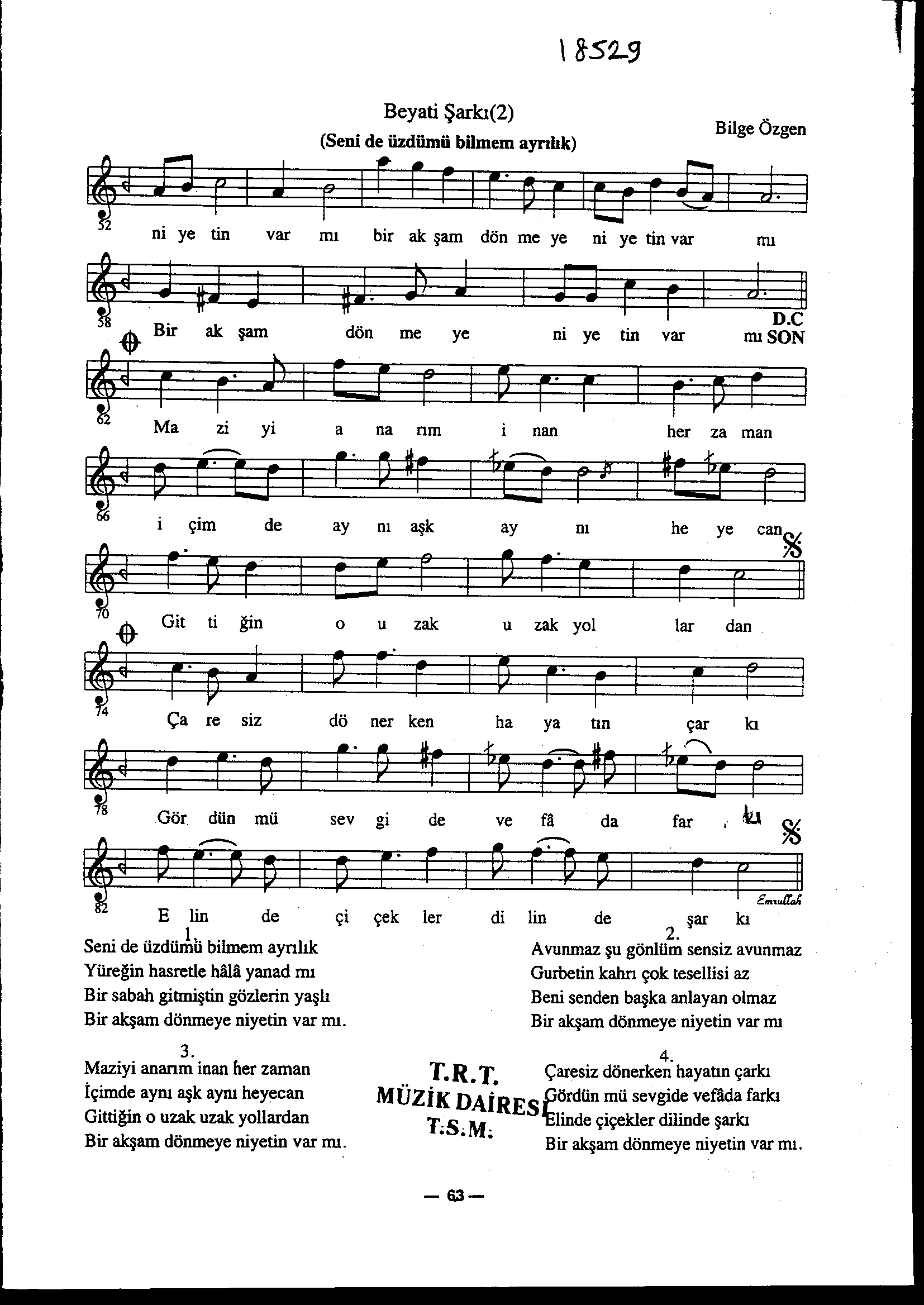 Beyâtî - Şarkı - Bilge Özgen - Sayfa 2