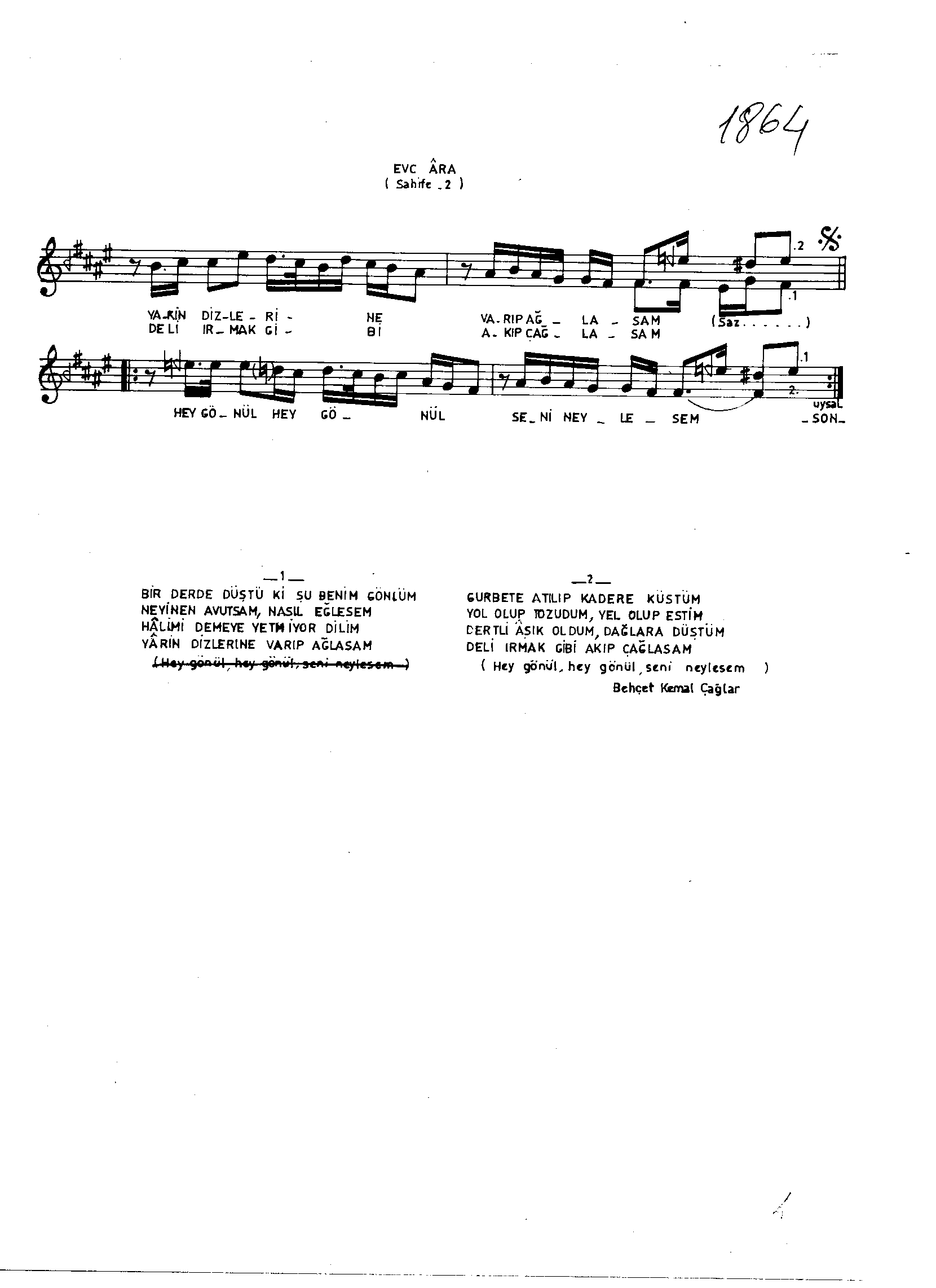 Evc-Ârâ - Şarkı - Akın Özkan - Sayfa 2