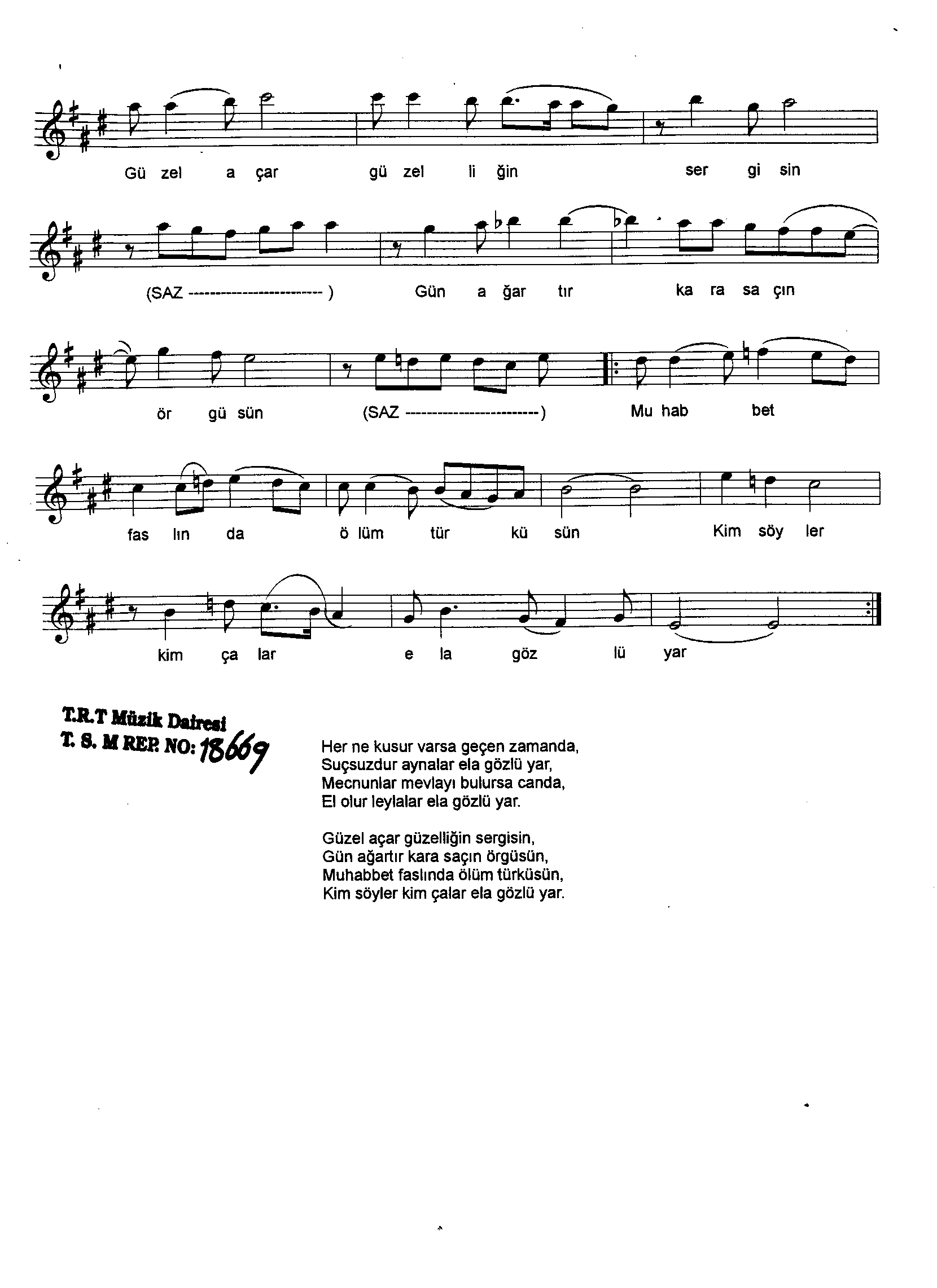 Sûz-i Dil - Şarkı - Atıf Baştuğ - Sayfa 2
