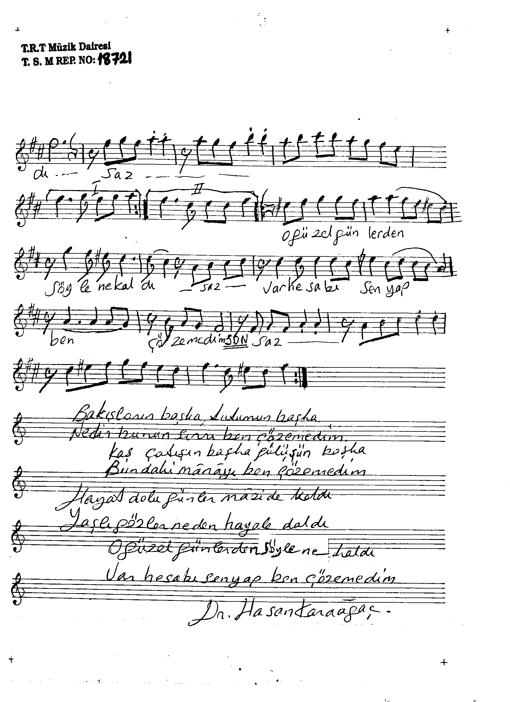 Ferahnâk - Şarkı - Necdet Tokatlıoğlu - Sayfa 2