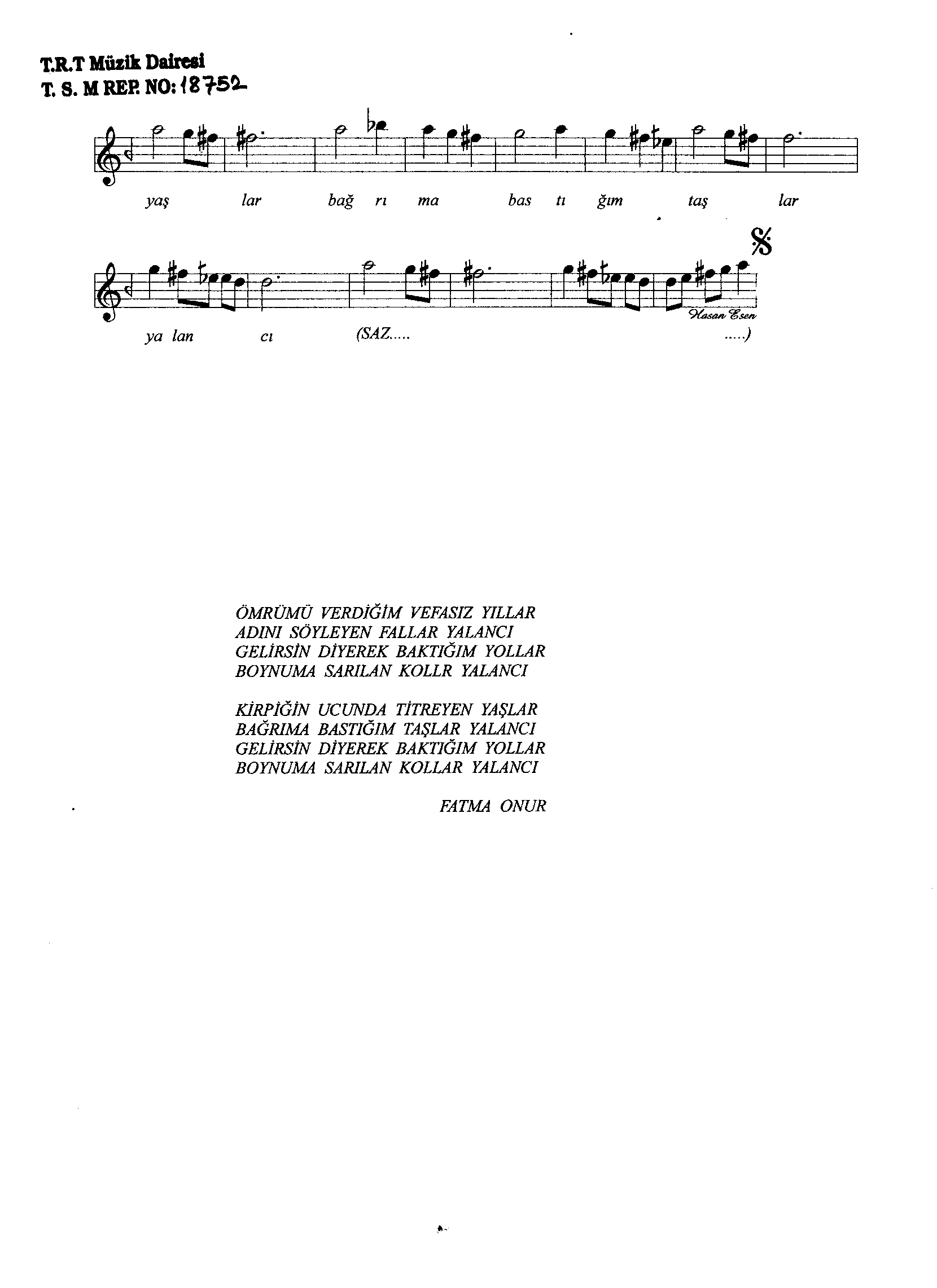 Uşşak - Şarkı - Hasan Esen - Sayfa 2