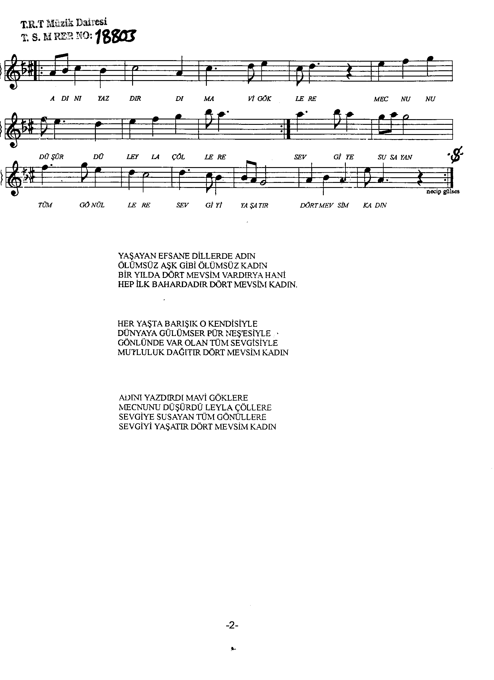 Hicâz - Şarkı - Necip Gülses - Sayfa 2