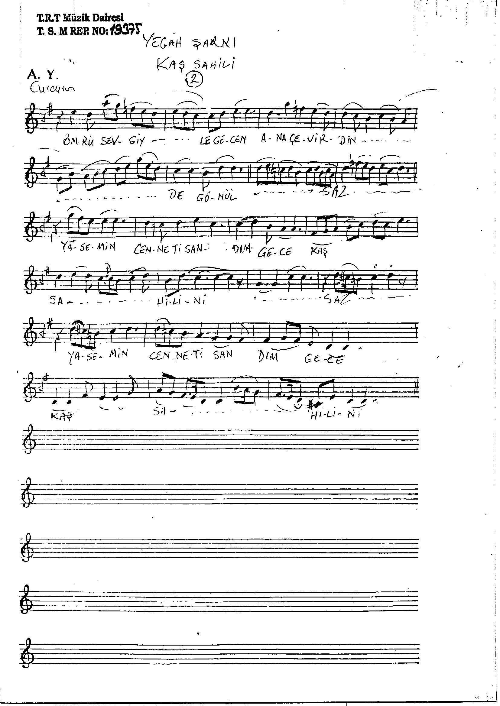 Yegah - Şarkı - Alâeddin Yavaşça - Sayfa 2