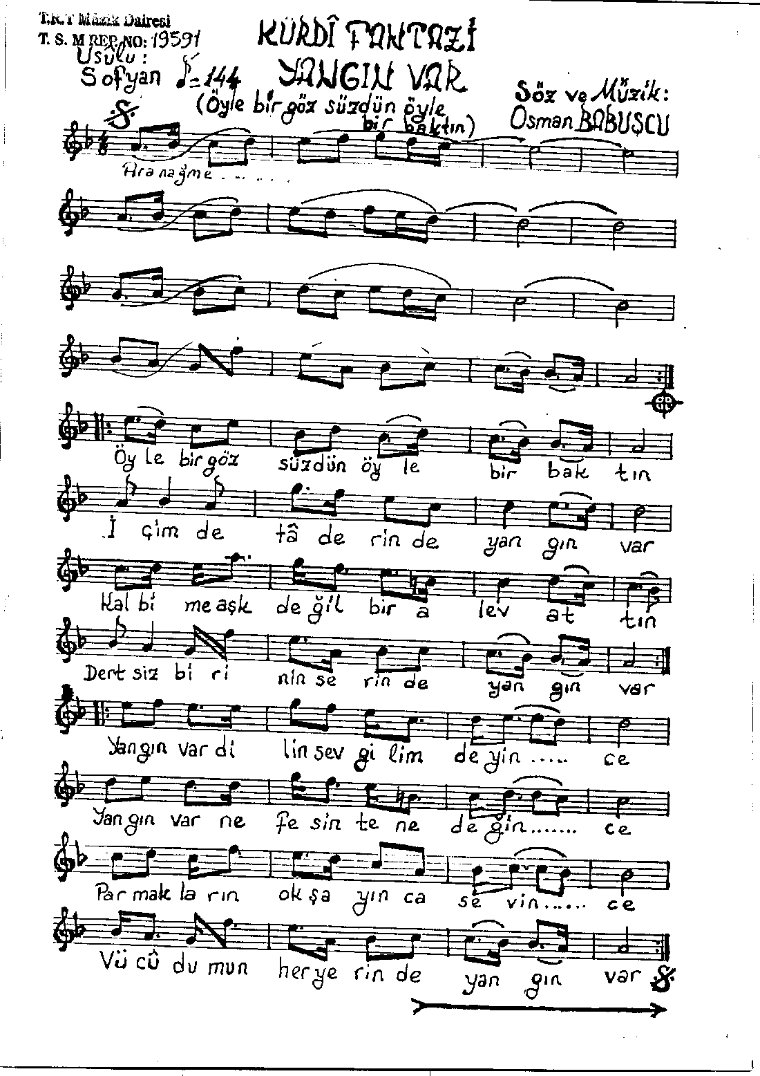 Kürdi - Şarkı - Osman Babuşcu - Sayfa 1