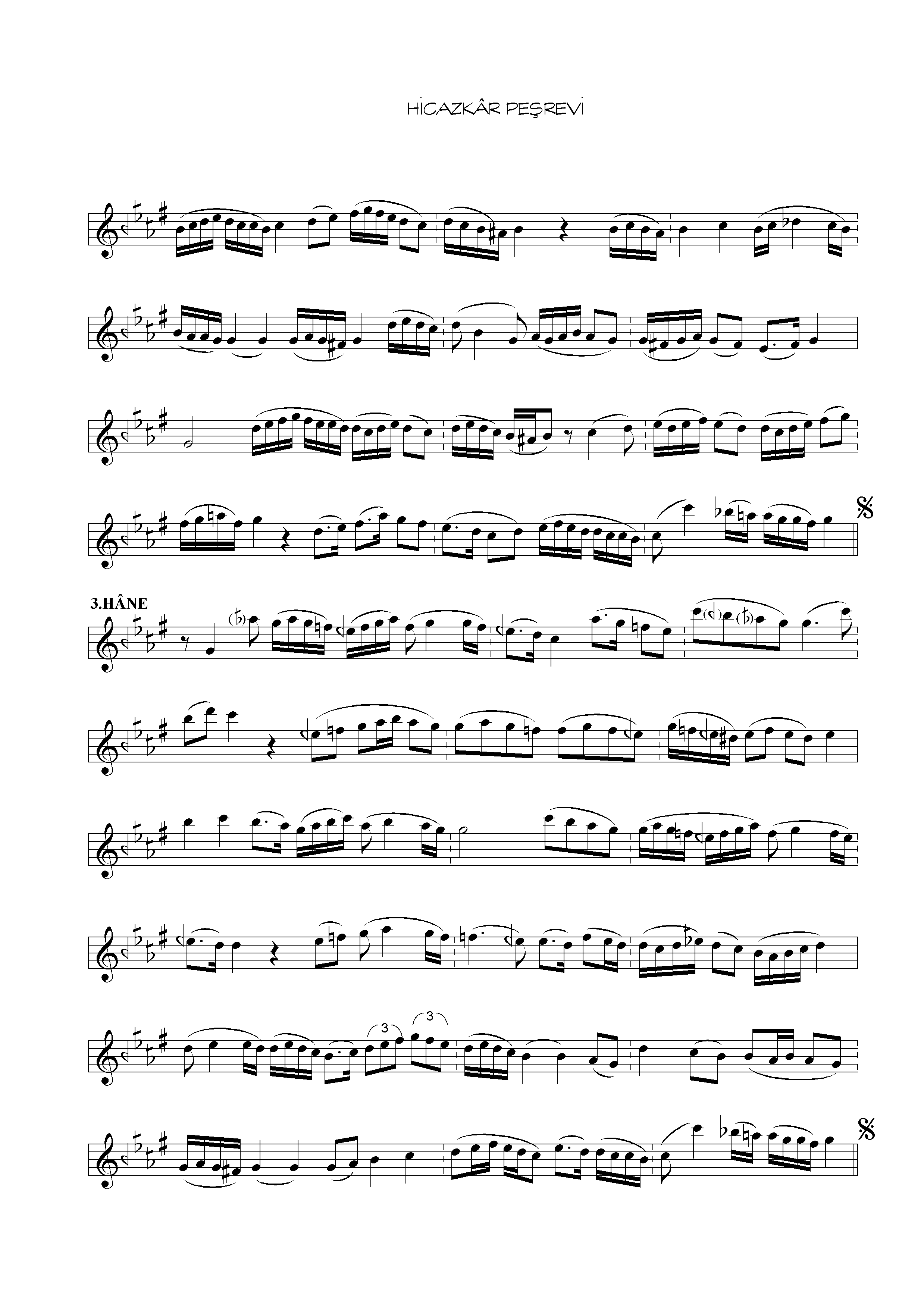Hicâzkâr - Peşrev - Tanburi Osman Bey - Sayfa 2