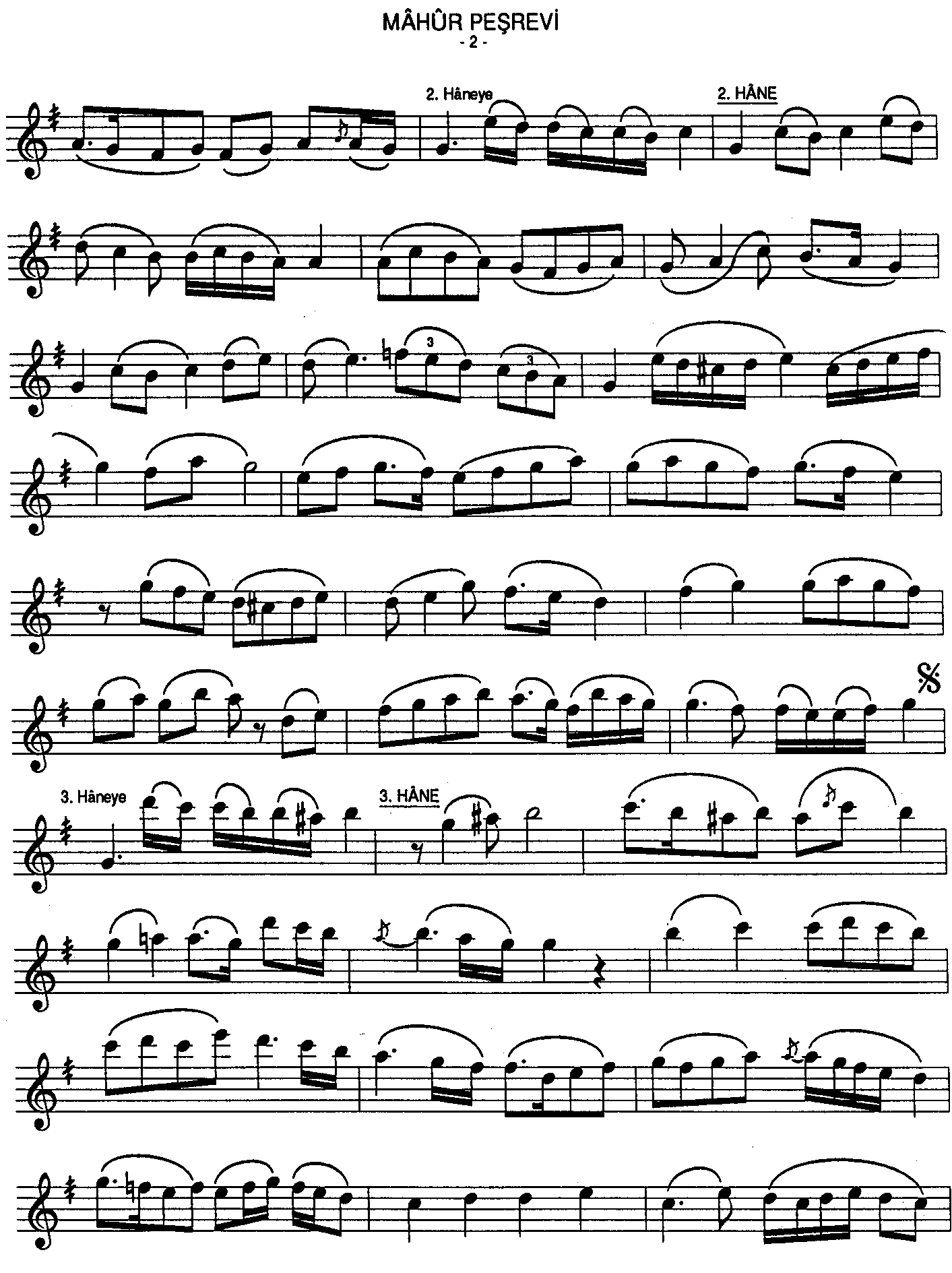 Mâhûr - Peşrev - Tanburi Cemil Bey - Sayfa 2